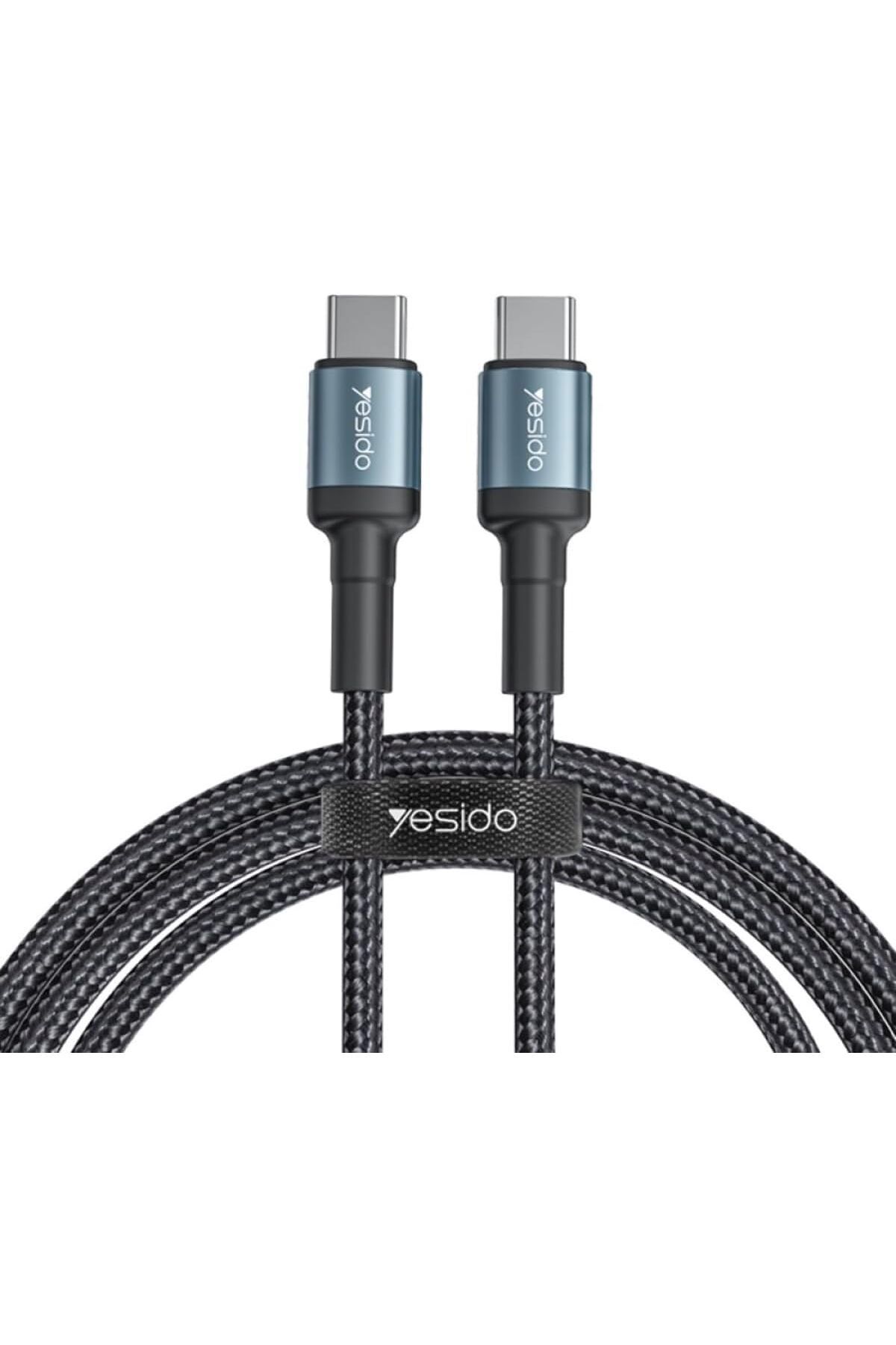 STOREMAX lbstorex 2M 60W Hasırlı Type-C to Type-C PD Hızlı Şarj Kablosu - Siyah Newdsng 1116818