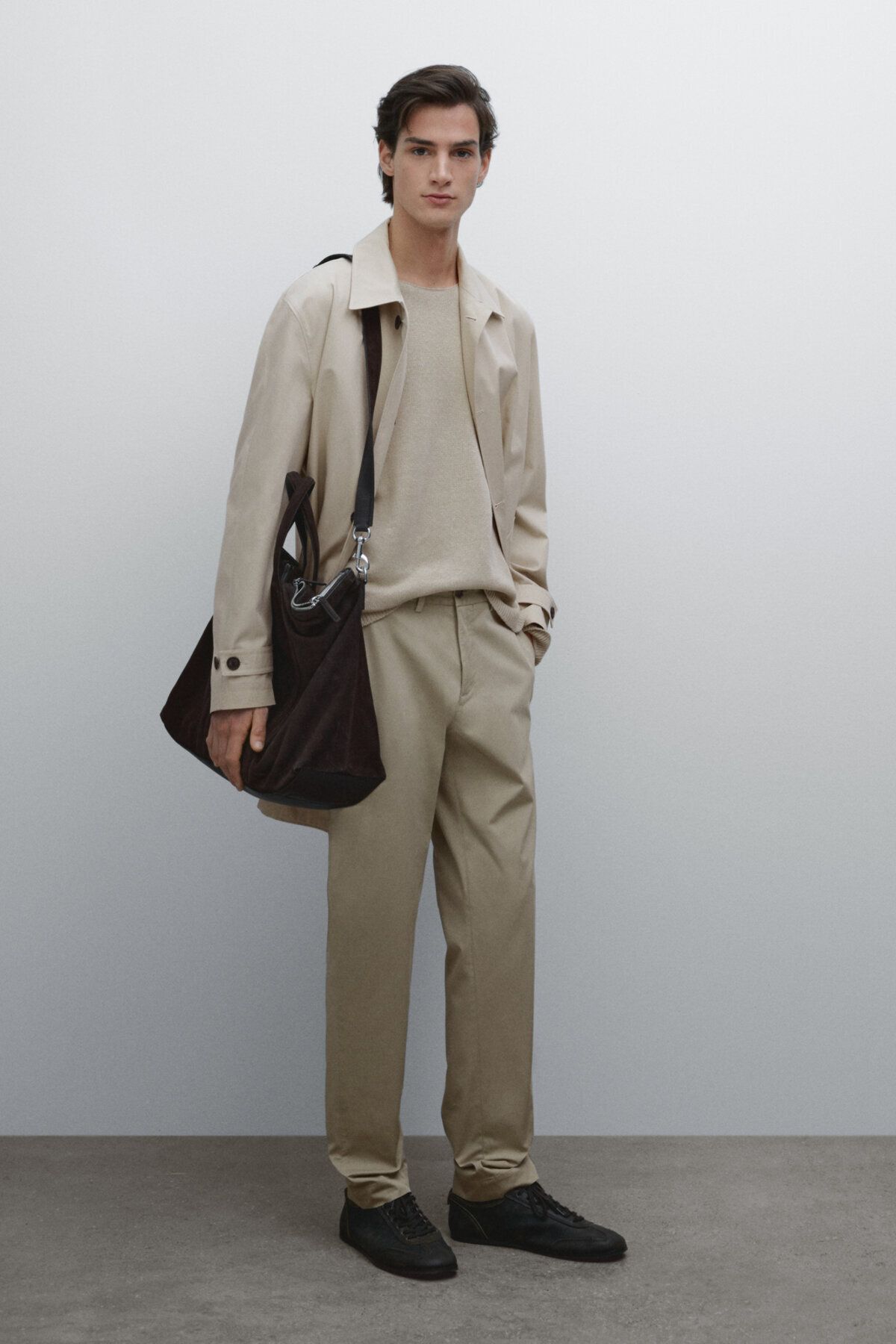 شلوار باریک نخی Massimo Dutti