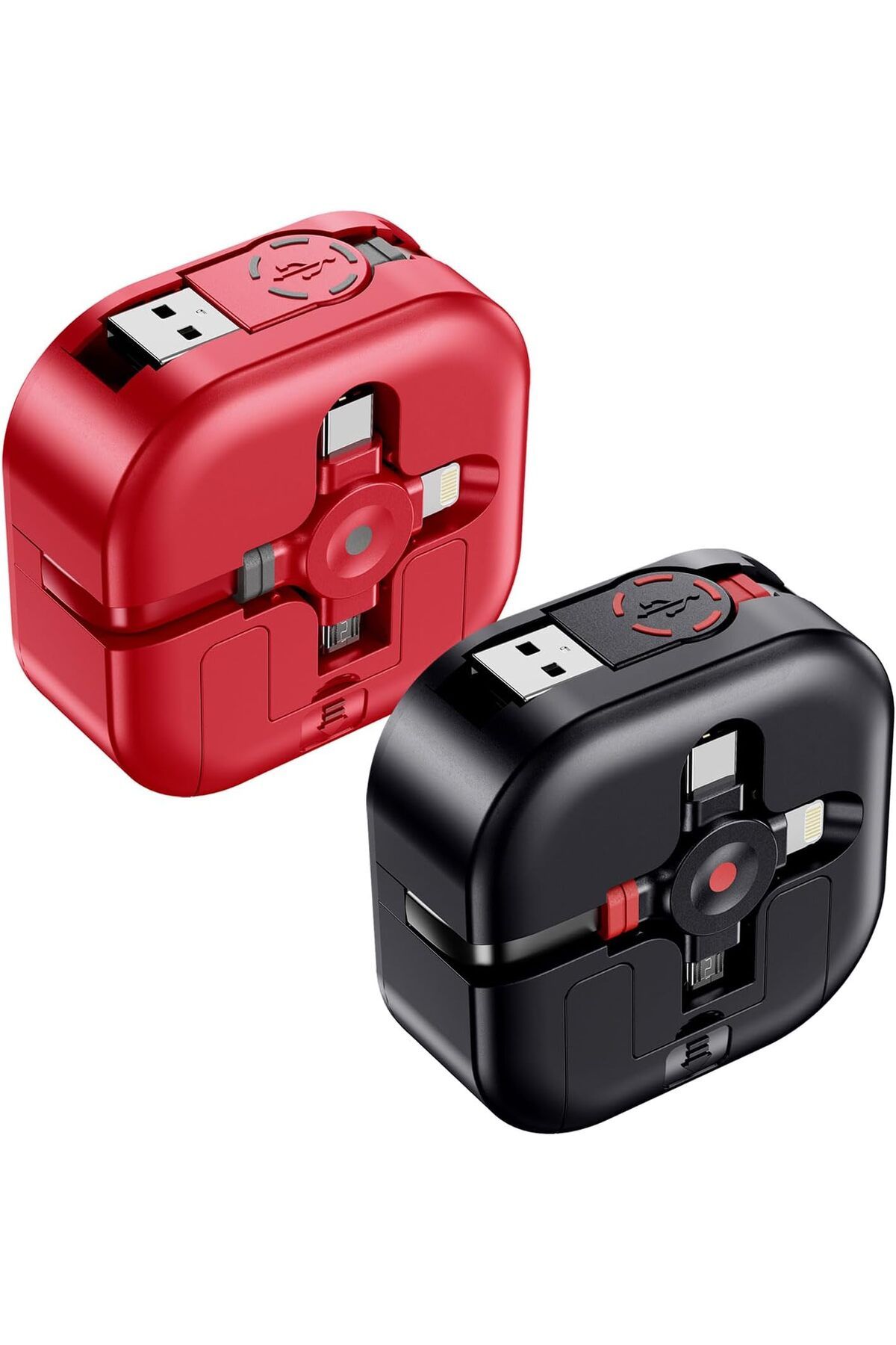 STOREMAX bystoreby Çoklu Şarj Kablosu 4.5A, 4Ft Çok Hızlı Şarj Kablosu Geri Çekilebilir USB Kablosu 3'