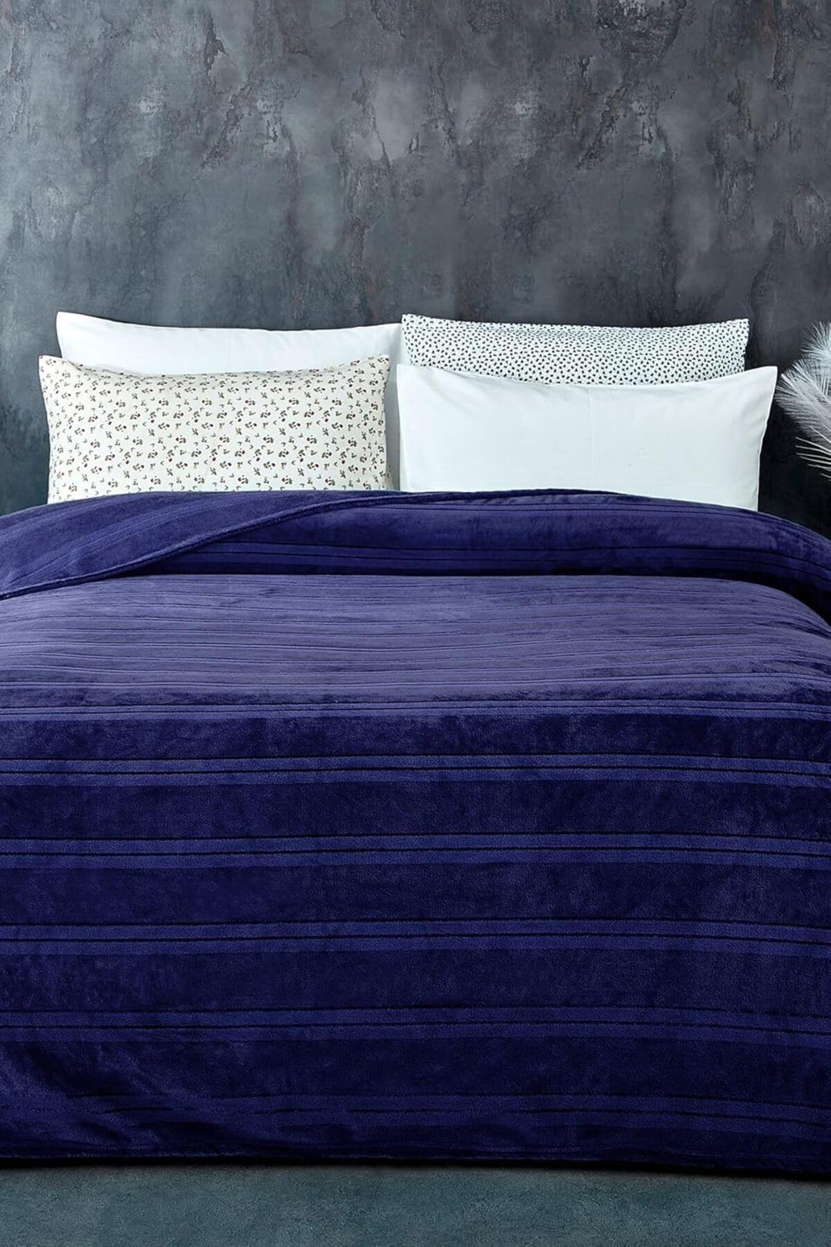 STOREMAX Supersoft Yumuşak Çift Kişilik Battaniye 180x230 cm Lacivert newstar 1051066