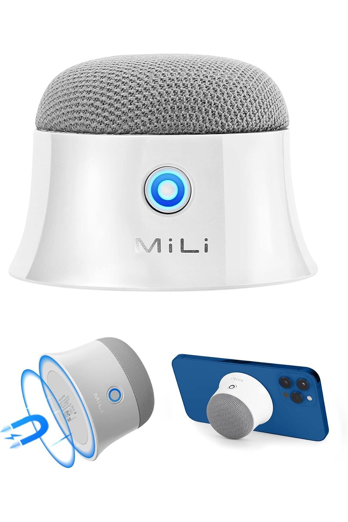 STOREMAX bystoreby Küçük Mıknatıslı Bluetooth Hoparlör, iPhone 12/13 serisi için, Mini Duş Hoparlör