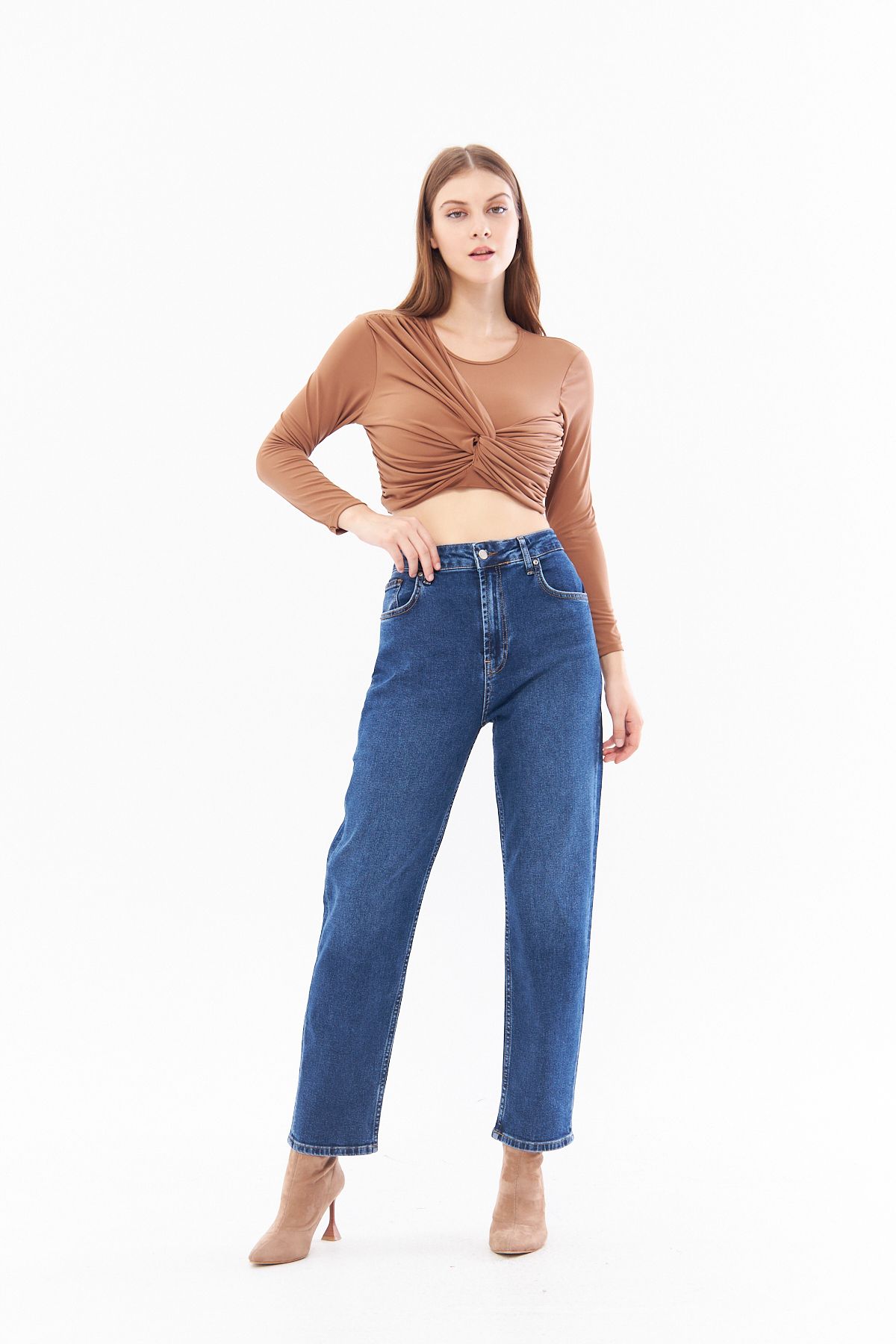 cracpot-Pantaloni de damă cu talie înaltă, elastici, obișnuiți, confortabili și eleganti 4