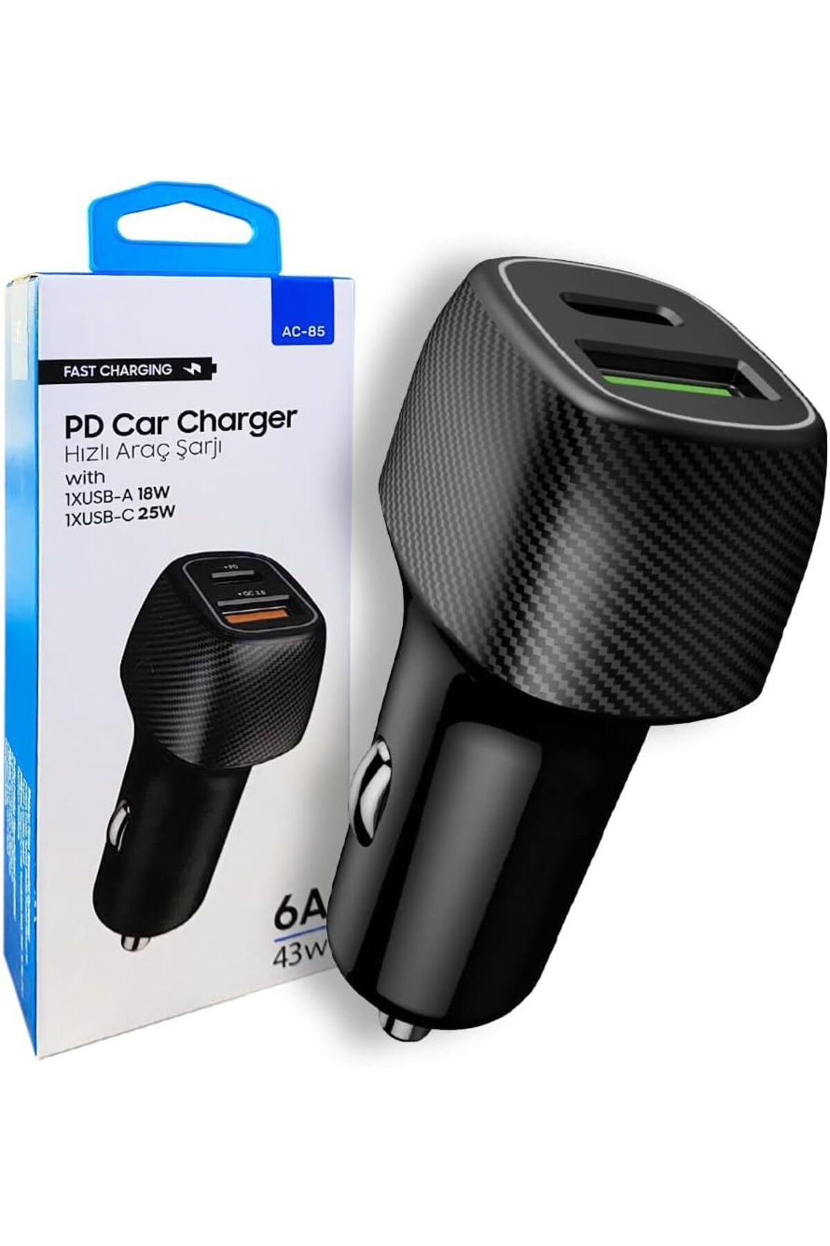 STOREMAX GüncelÇarşı Ac-85 Pd Quick Charge 3.0 Usbx2 6A 38 Watt Araç içi Hızlı Şarj Aleti