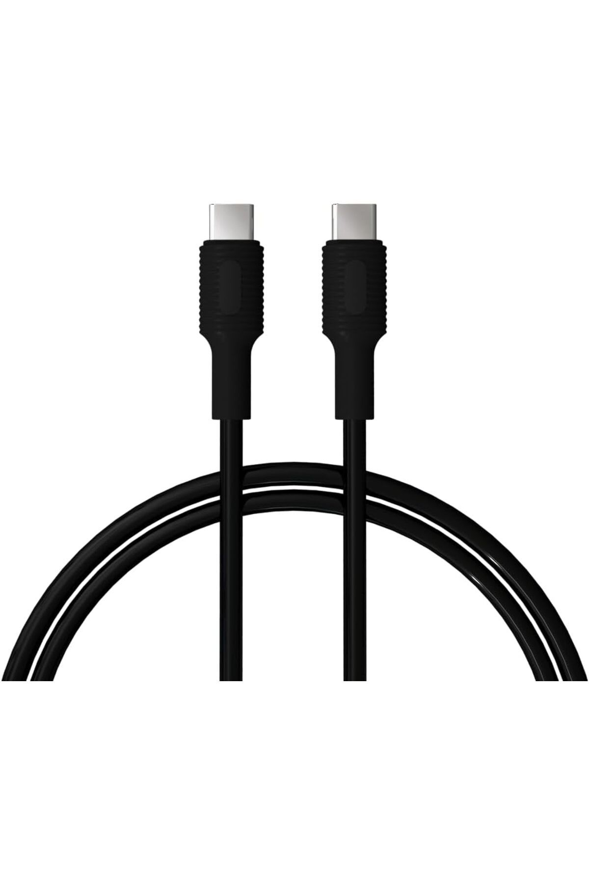 STOREMAX htpshopmx Coral Type C-C Power Delivery Hızlı Şarj Kablosu, Siyah Kablo, Siyah/Siyah Uçlar (120