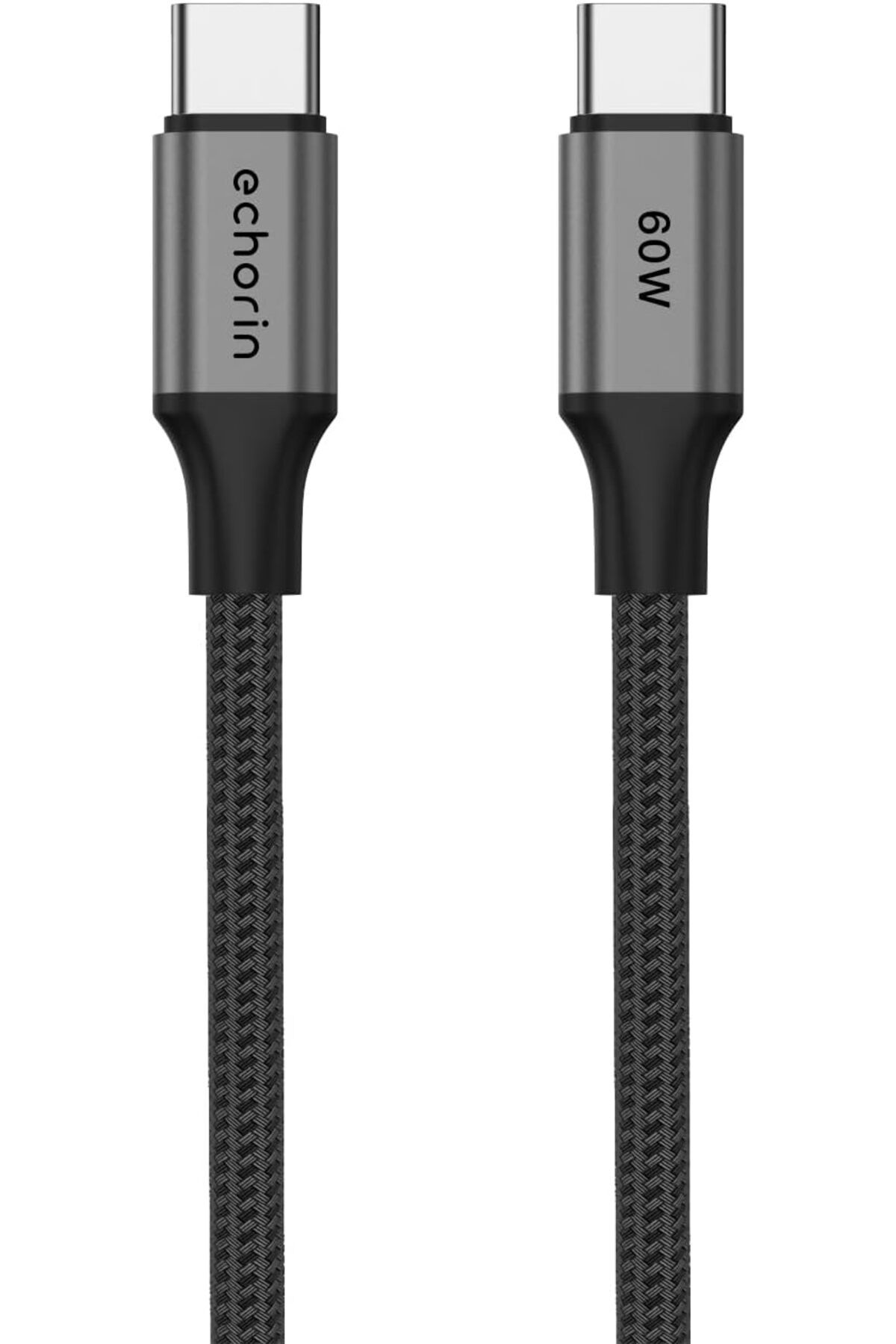 STOREMAX cmllashop USB C'den USB C'ye 60W, 2.4A, 1m, PD 2.0, Çift Kat Örgülü Hızlı Şarj ve Data Kablos