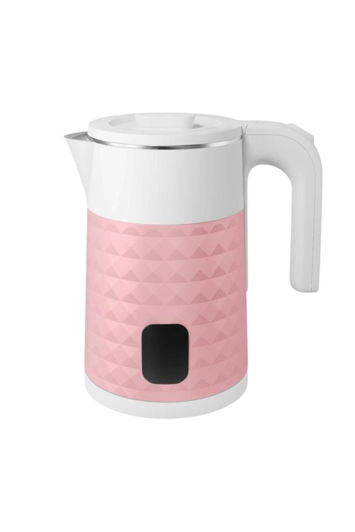 ALSAIF-Steel Kettle 1.8 Liter 1500 Watt Gvckt 3820H White Pink 2