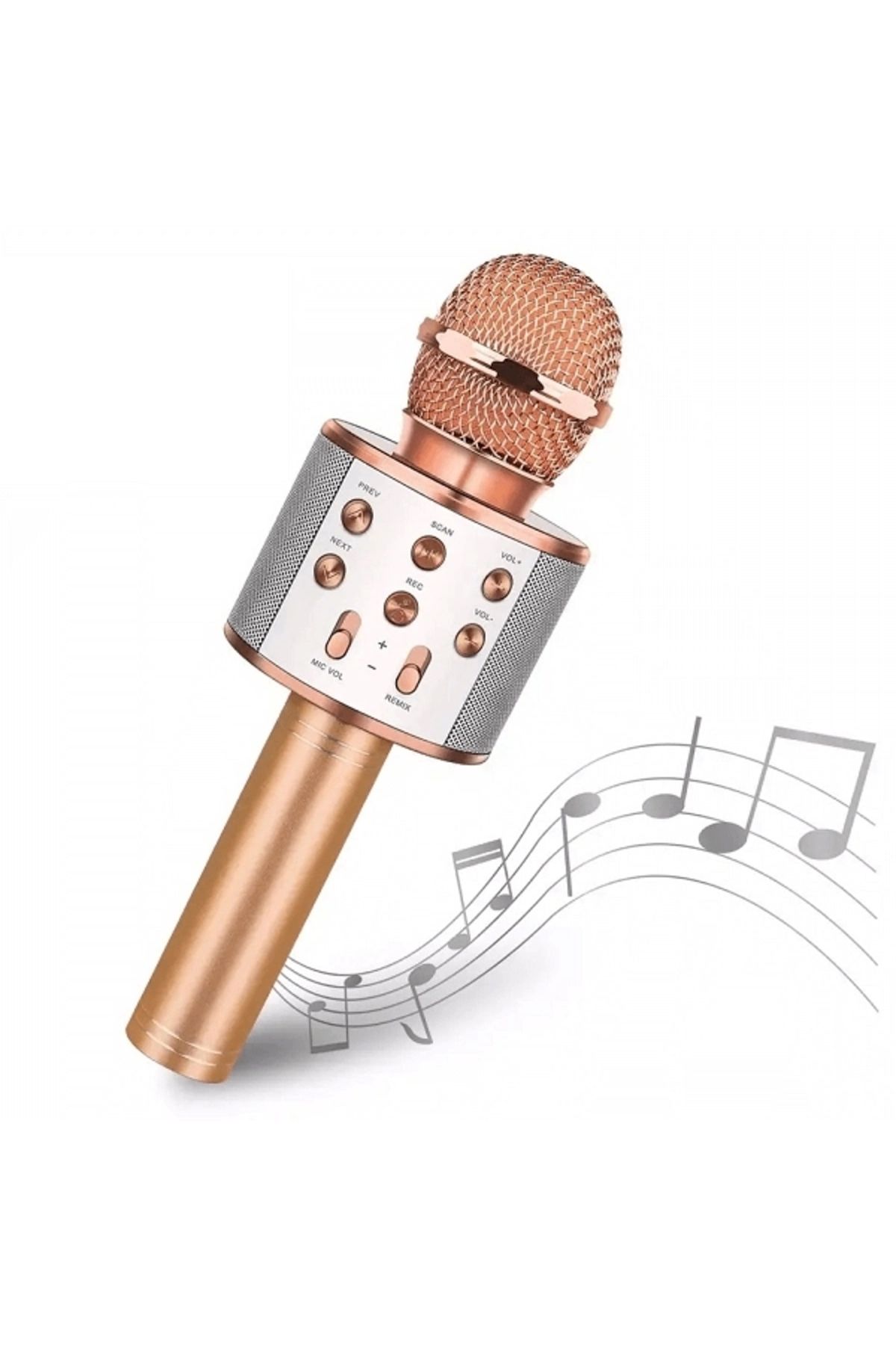 Yenimiyeni Karaoke Bluetooth Mikrofon Speaker Rose Gold