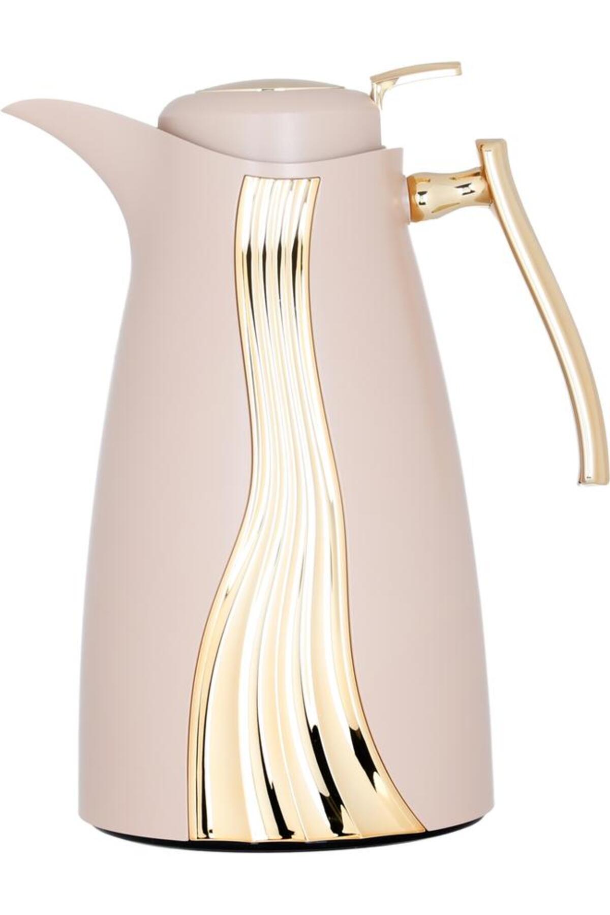 ALSAIF-Karma Stainless Steel Thermos Set Two Pieces With Marble Handle Cashmere 3