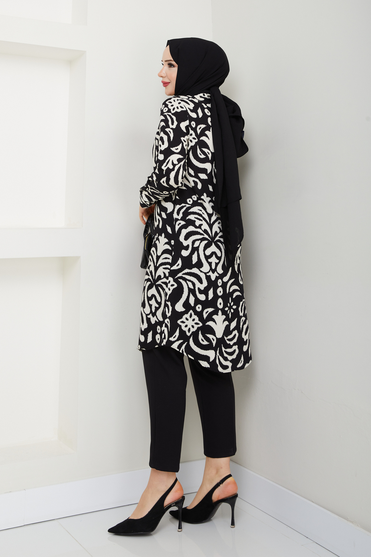 Maystore-Viscose Patterned Tunic - Snowflake 4