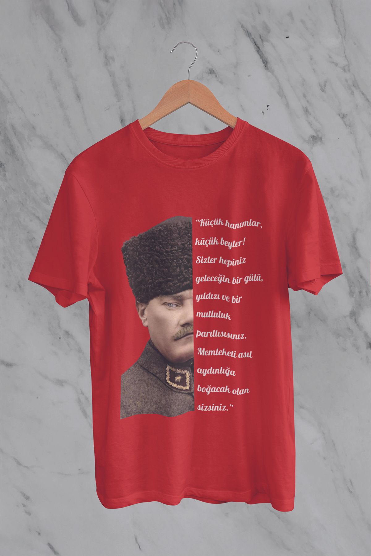 MYADA-23 April 19 May Ataturk's Words to the Little Ones Printed Children's T-Shirt 2
