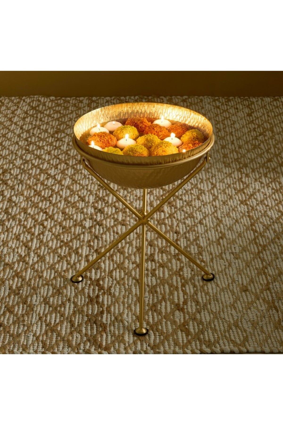 Home Box-Neom Metal Urli Tray with Stand 31x31x45 cm 3