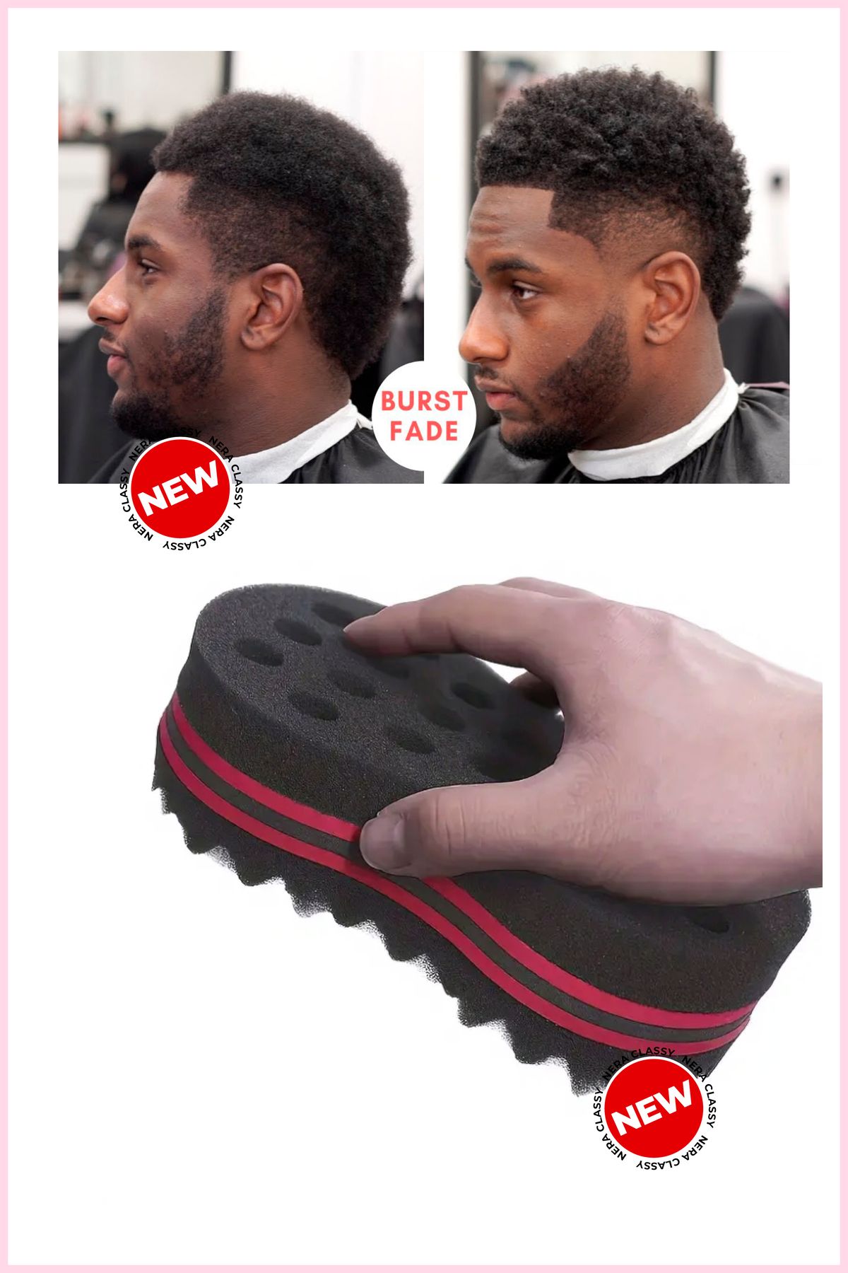 Nera Classy-Afro Curly Hair Styling Sponge - Durable Brush & Curl Sponge 5