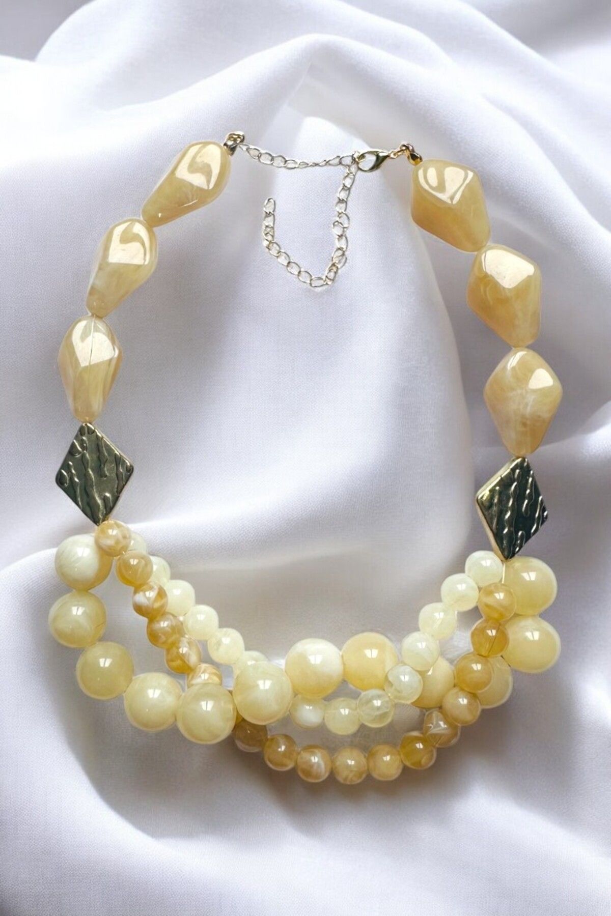 PETEK AKSESUAR-Acrylic Bead Style Necklace 5