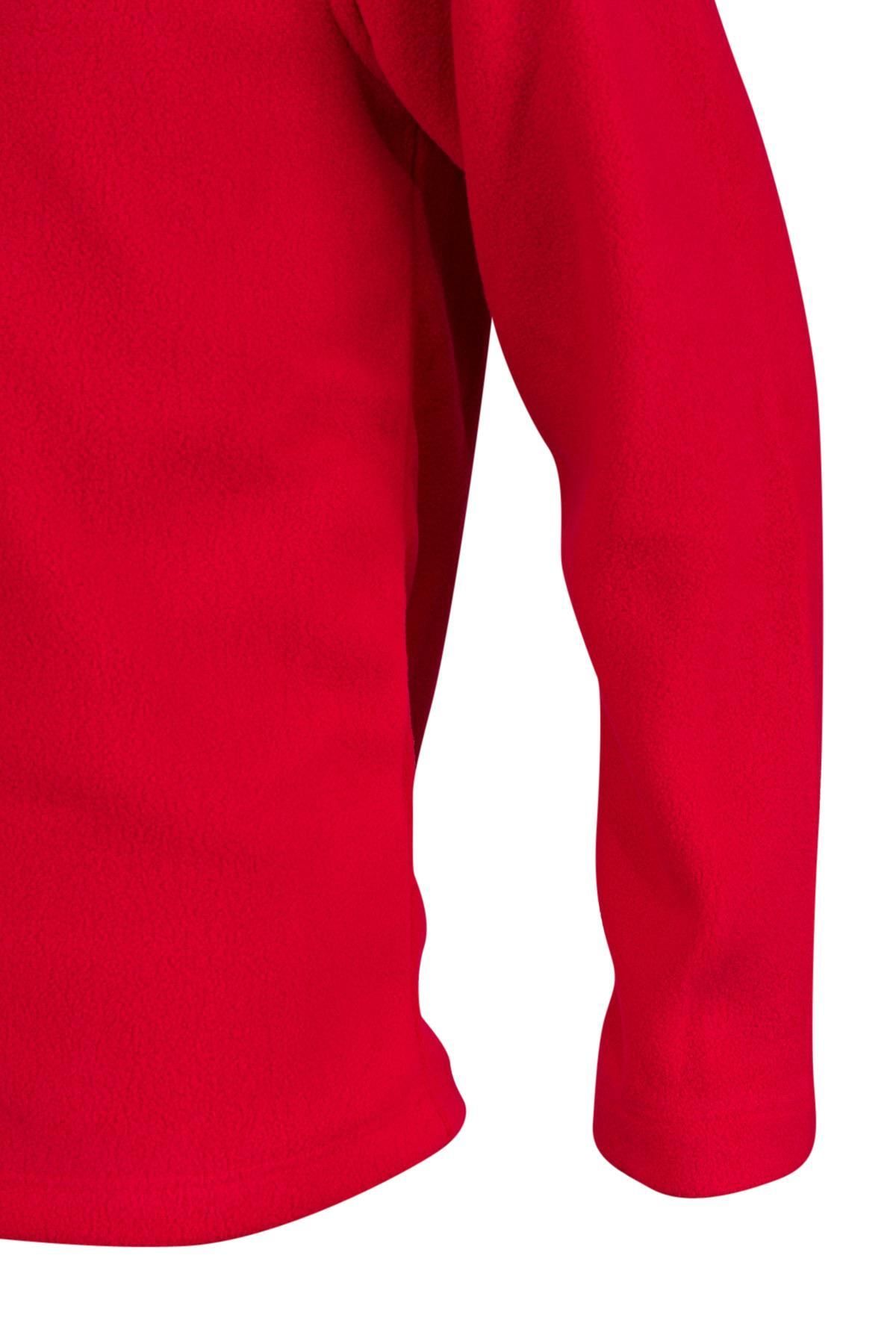 2AS-Clara Red Children's Fleece Sweatshirt - Thin Design with Half Zip 4