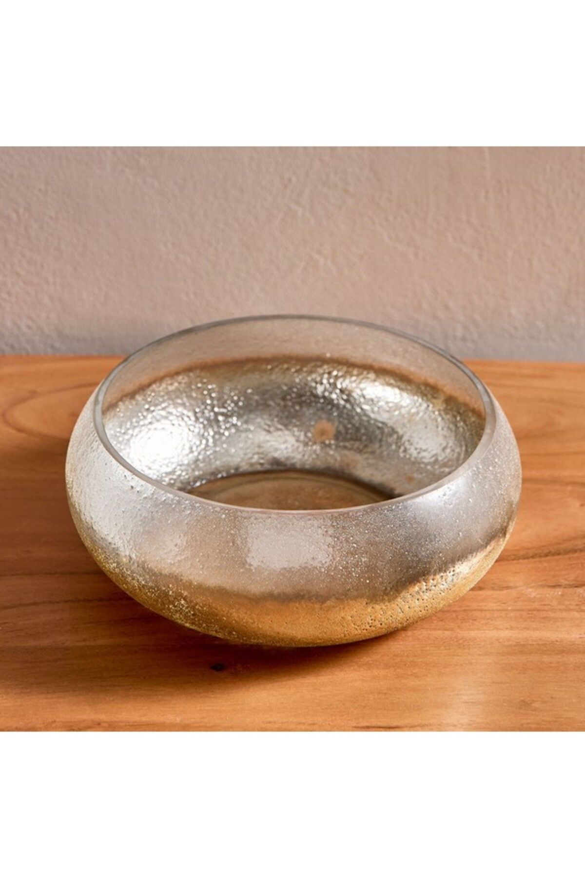 Home Box-Erton Crink Glass Round Decorative Bowl 21x21x9 cm 2