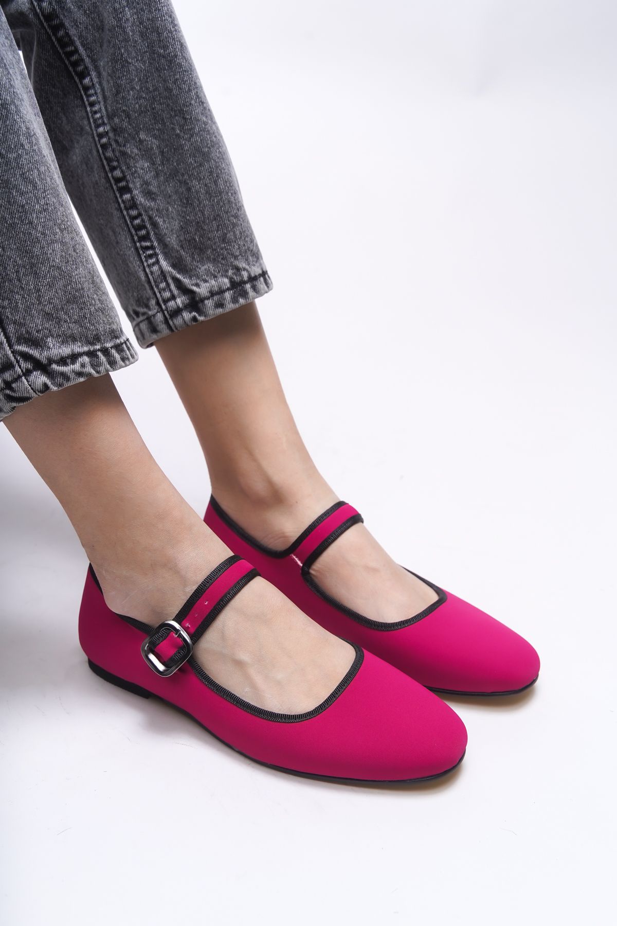 Riccon-Women's Ballerinas - Matte Fuchsia 1