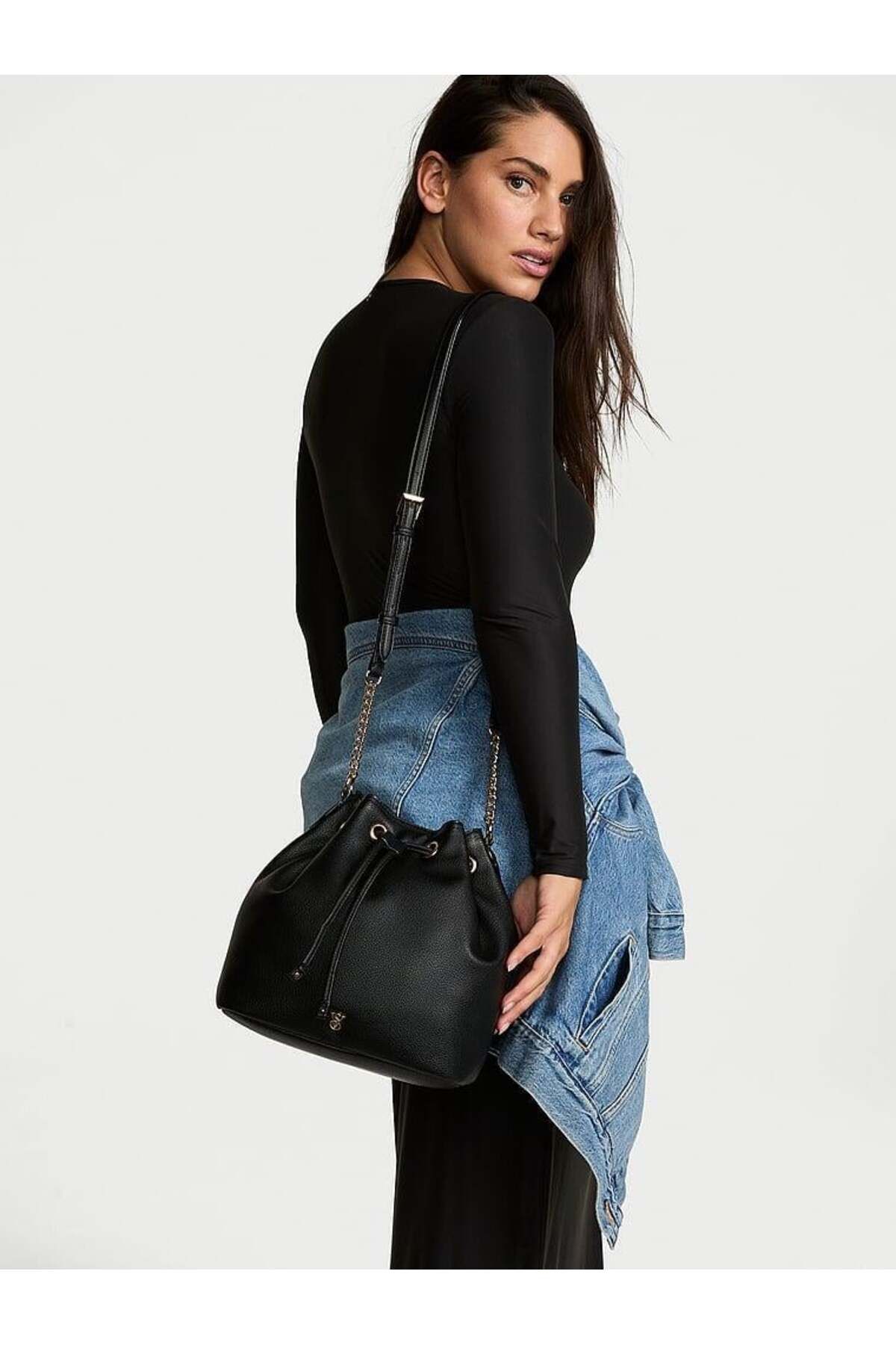 کیف شانه ای زنانه کیسه سطل اورجینال Victoria's Secret