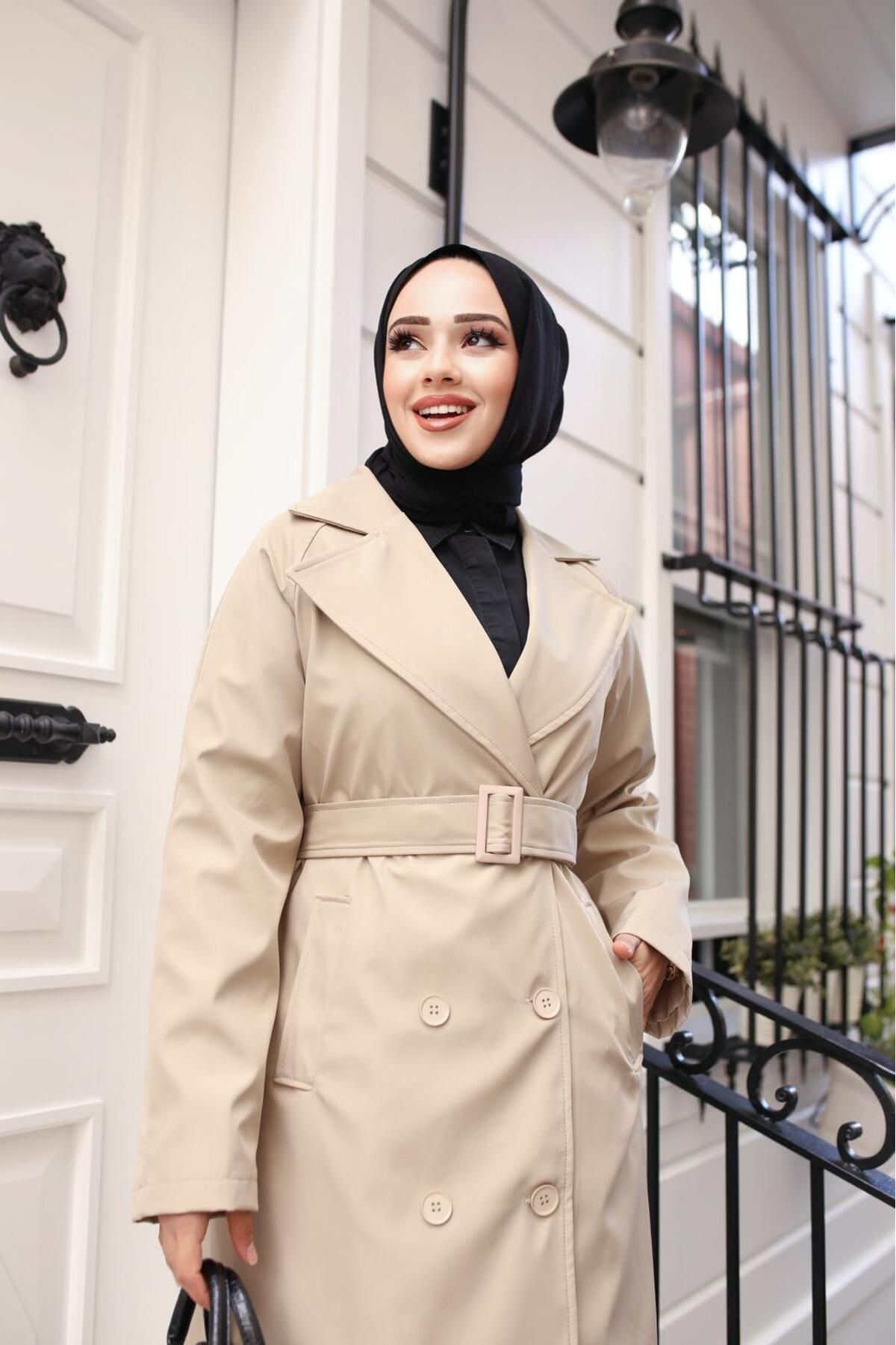 ELBİSHE-Bondip Belted Trench Coat 1