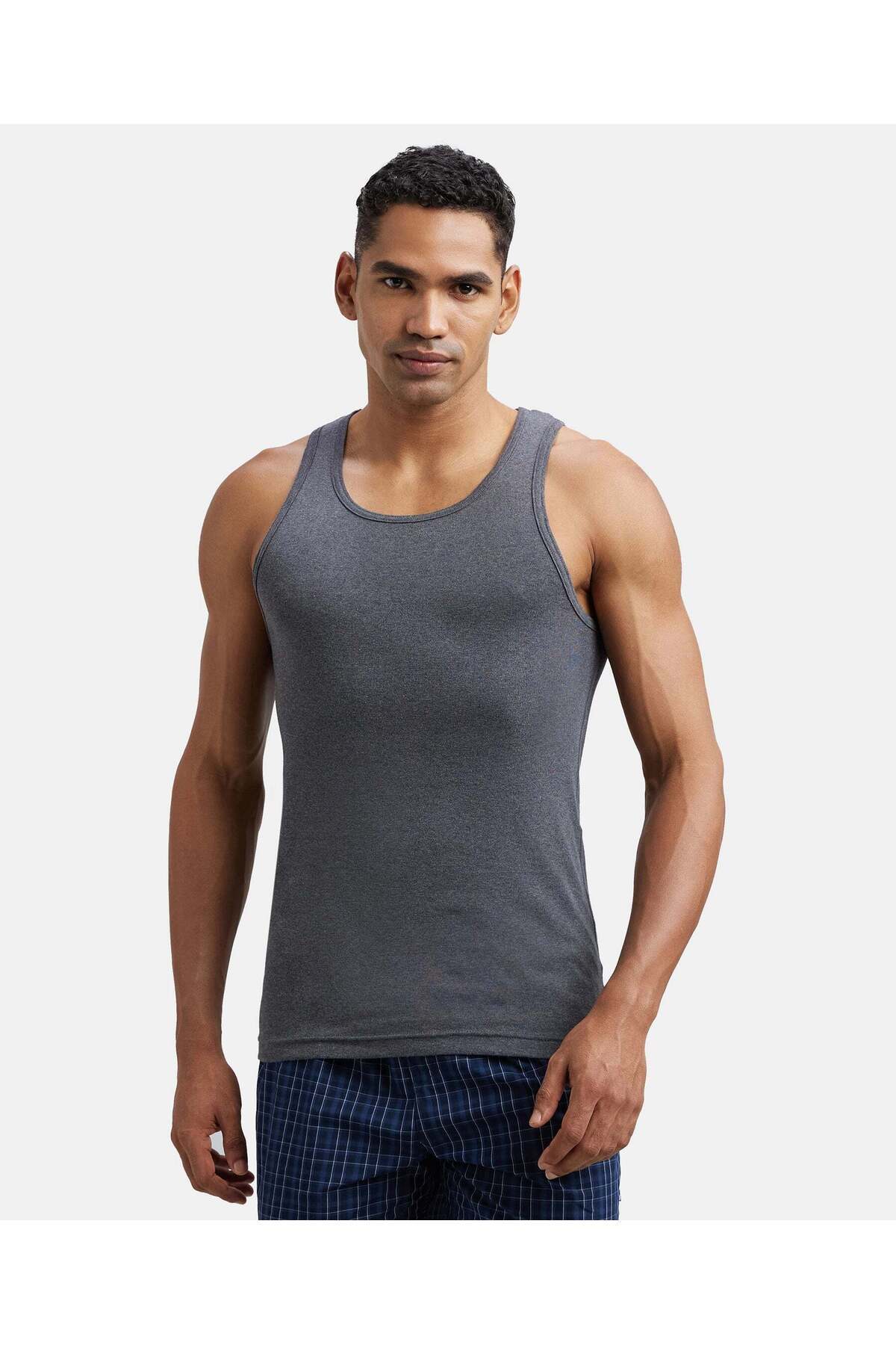 JOCKEY-24X7 Racer Back Tank Top 1467-01 Blue 1