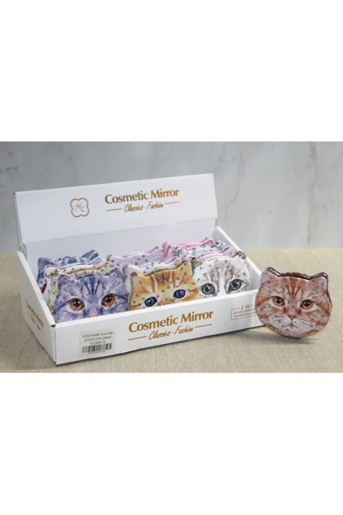 Kapamarka Taşlı Kedi El Aynası