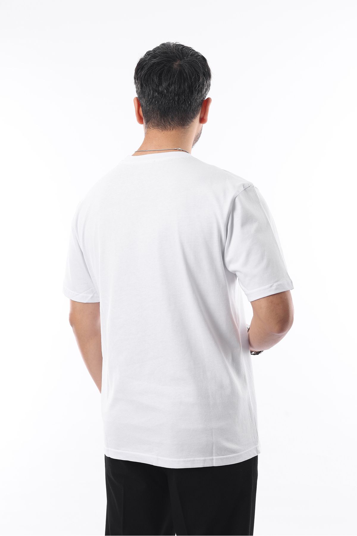 İDS COLLECTİON-Tricou oversize Basic Heavy Weight pentru bărbați - bumbac compact, decolteu, mânecă scurtă 5