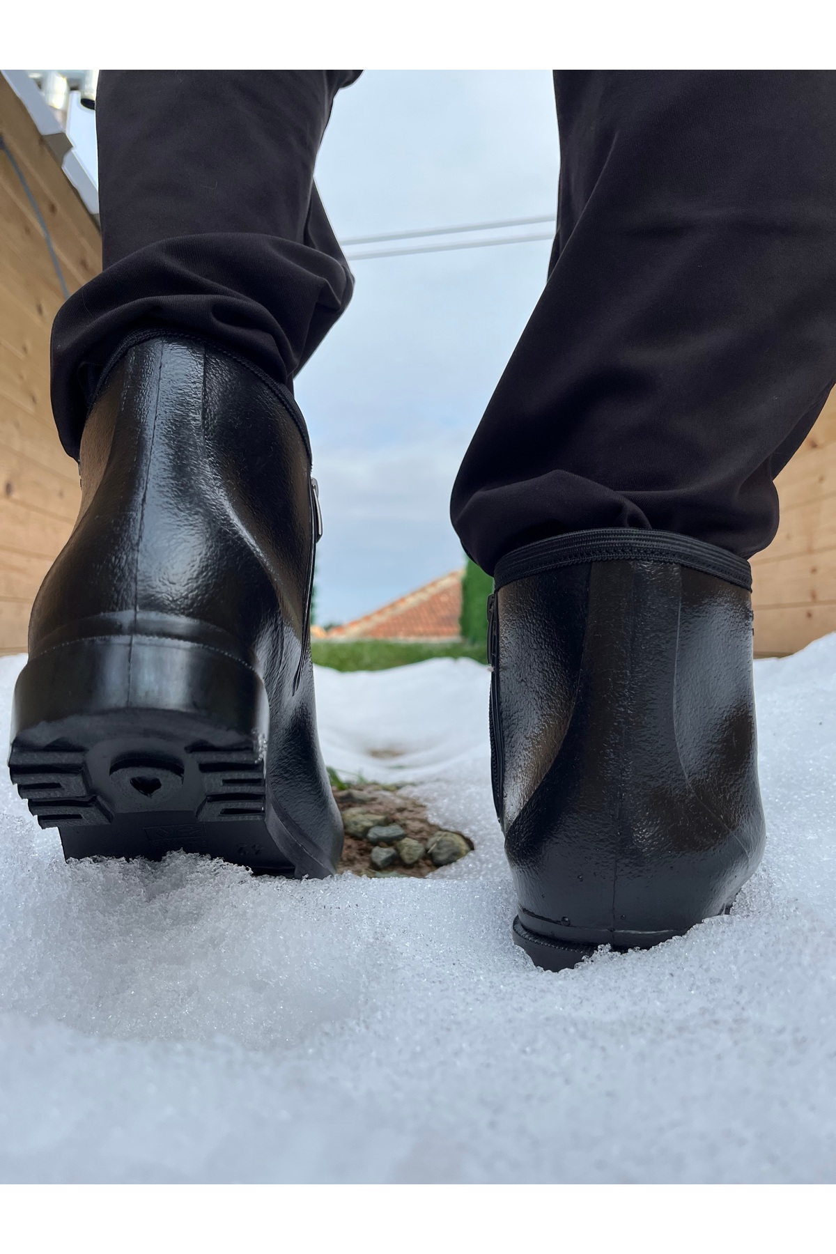 BOTMAX  Siyah Kışlık Içi Müflonlu Fermuarlı Erkek Karbot - Görsel 4
