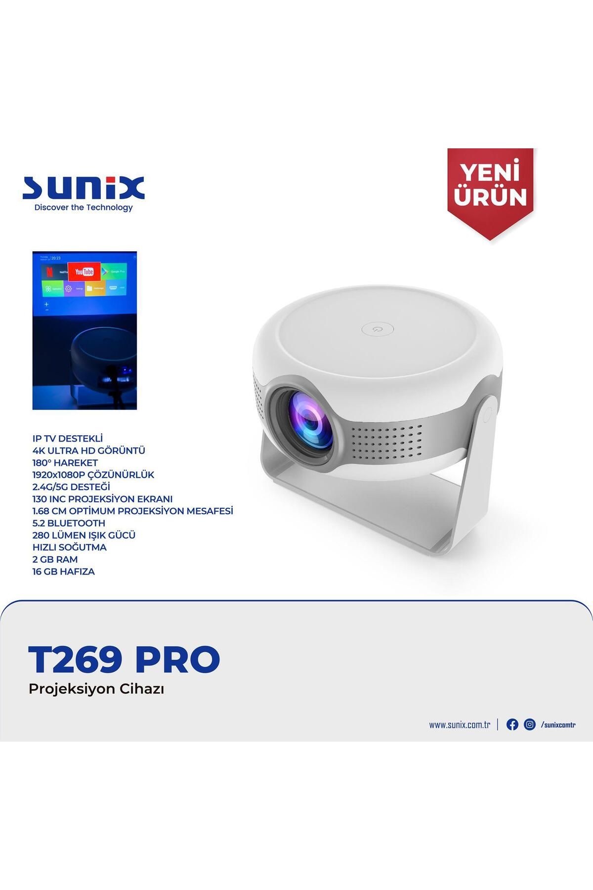 sunixx 280 lümen projeksiyon