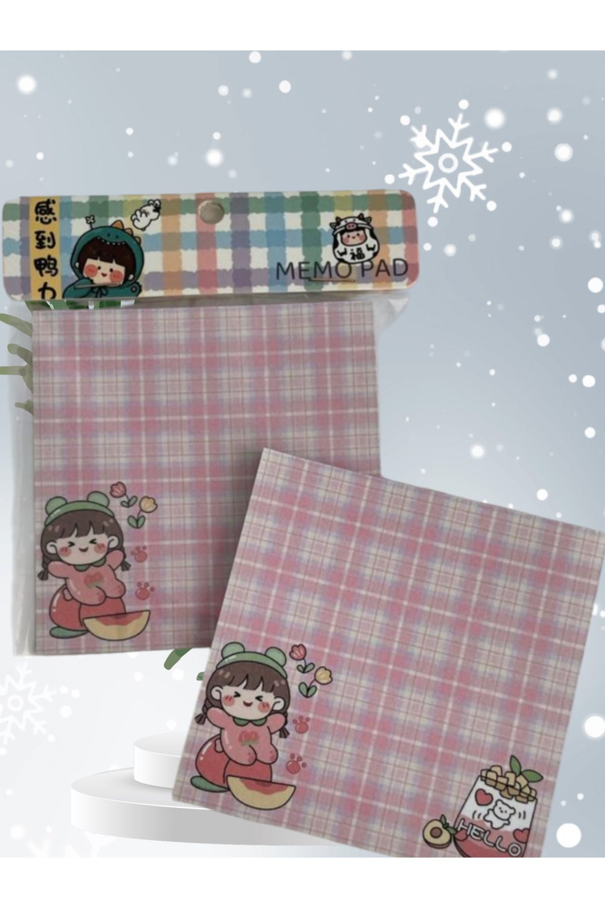 Lilaryum-Hello Kawaii Gril Memopad Notepad 2