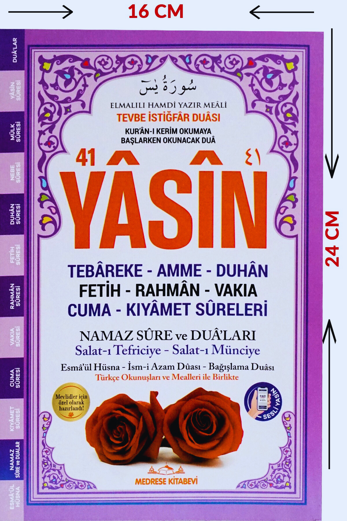 Medrese Kitab Evi Yasin Kitabı Cüzü Orta Boy 5 Li Mor 80 Sayfa Telefonda Sesli Dinleme Doğum Cenaze Mevlüt Hediyeliği fotoğrafı 5 (önizleme)