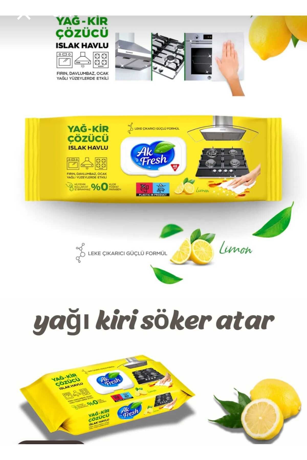 AKFRESH AK FRESH YAĞ KİR ÇÖZÜCÜ ISLAK HAVLU 85 PCS