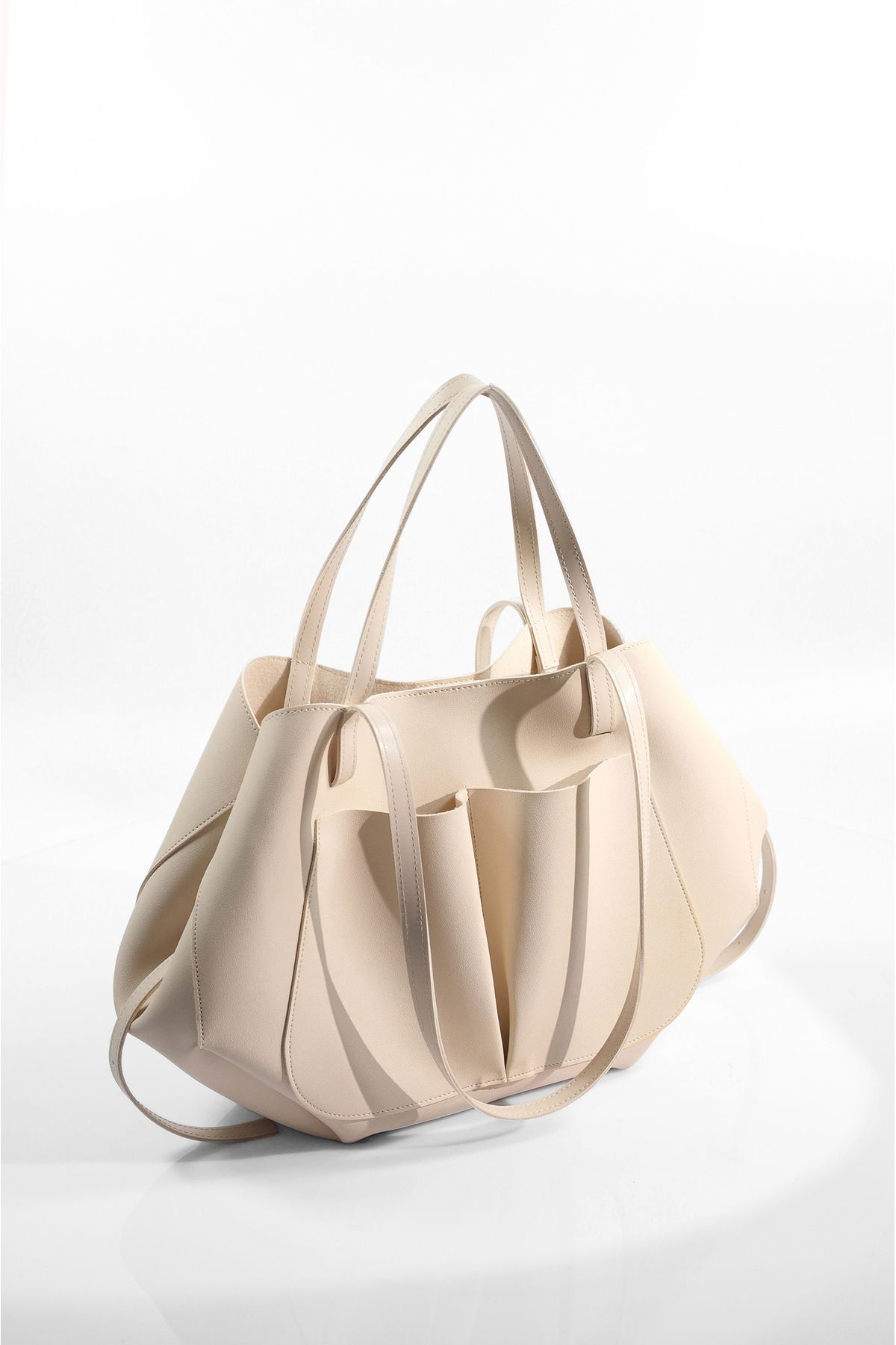 Rimense-Women's Cream Hand and Shoulder Bag 3