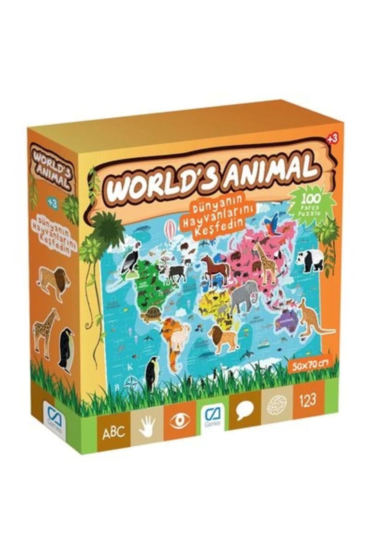 Jilemona Games World's Animal 100 Parça Puzzle 5152