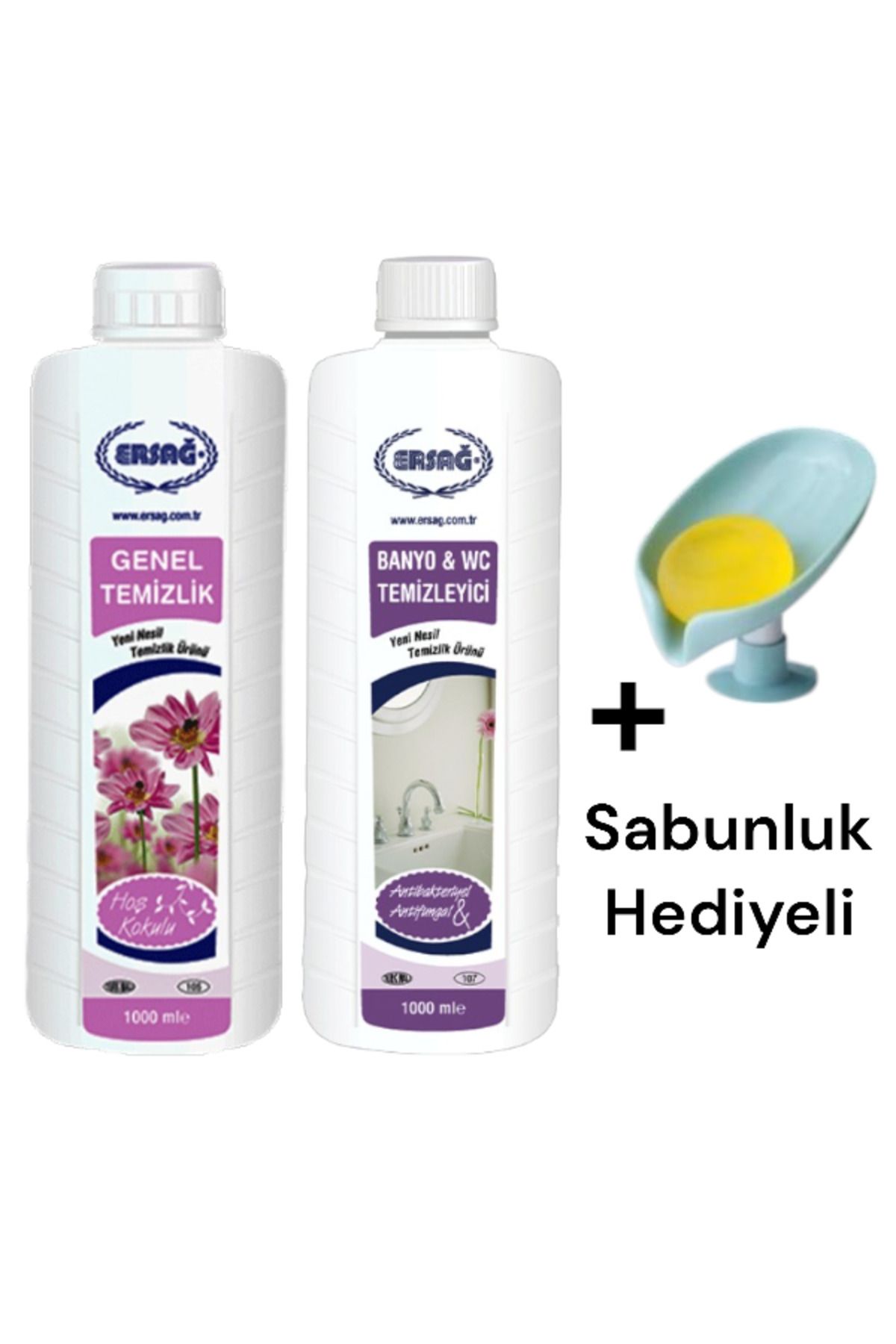 Ersağ Banyo Wc Temizleyici 1000 ML+ ( Sabunluk Hediye'li ) 105- 95