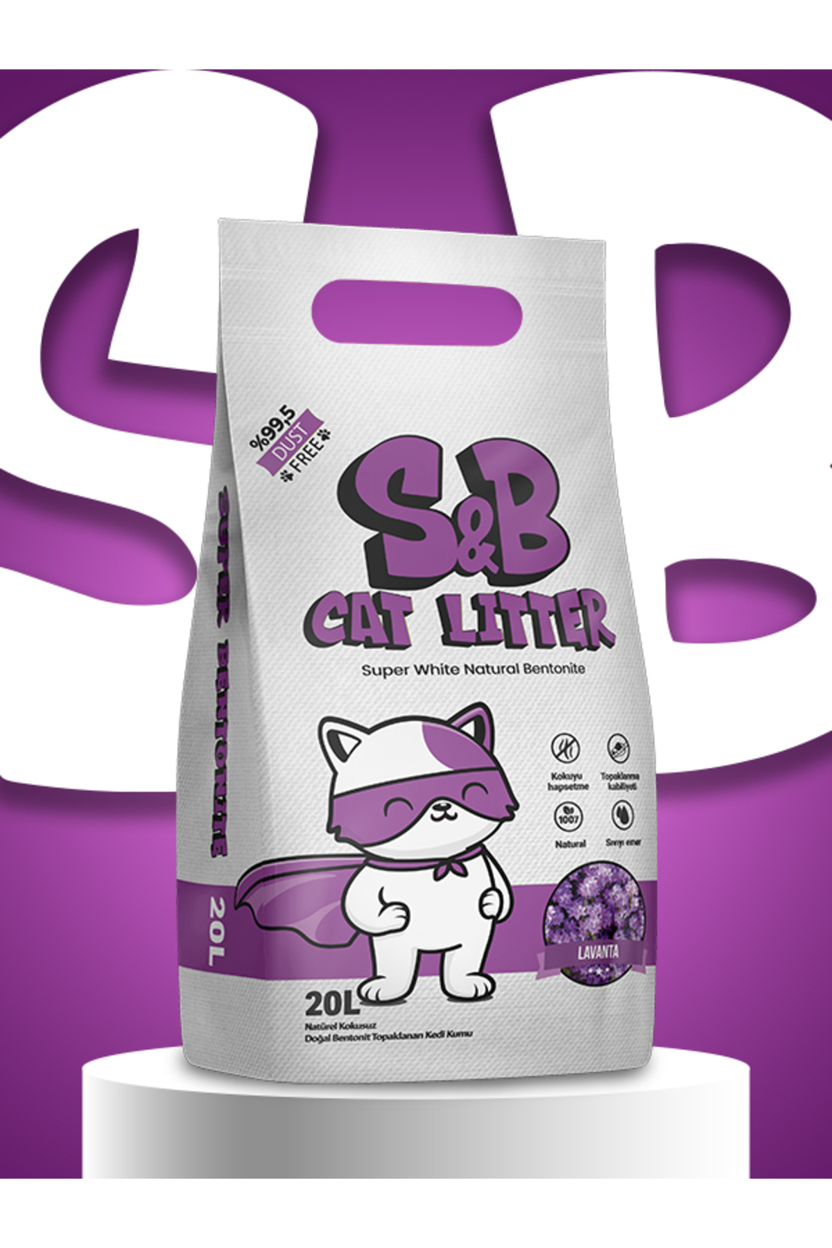 Friends S&B Super Bentonite 20 Litre Lavantalı Topaklaşan Kedi Kumu
