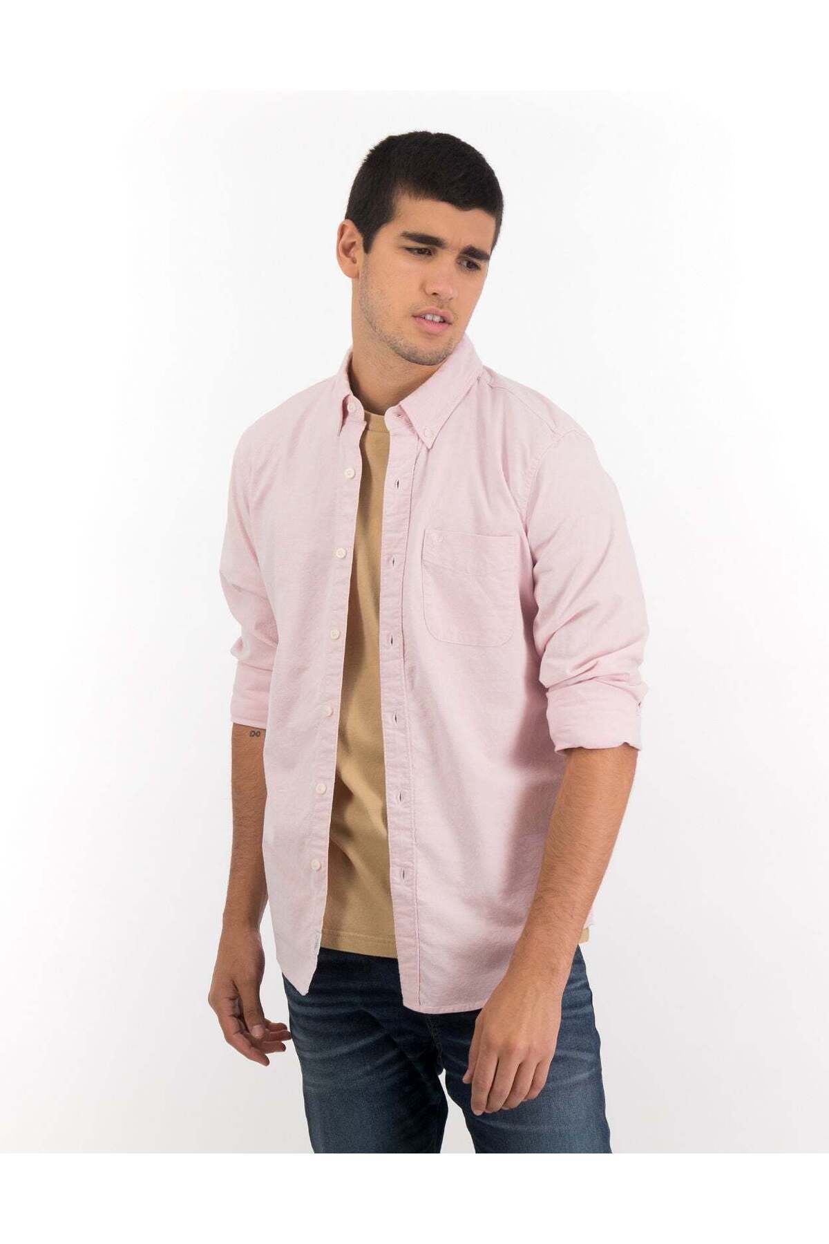 American Eagle AE Slim Fit Flex Oxford Button-Up Shirt