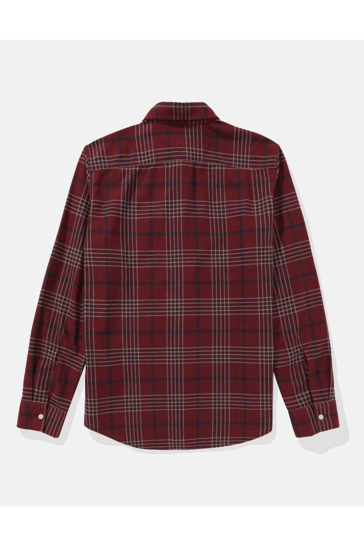 AMERICAN EAGLE-قميص AE Plaid Slim Fit اليومي بأزرار 4