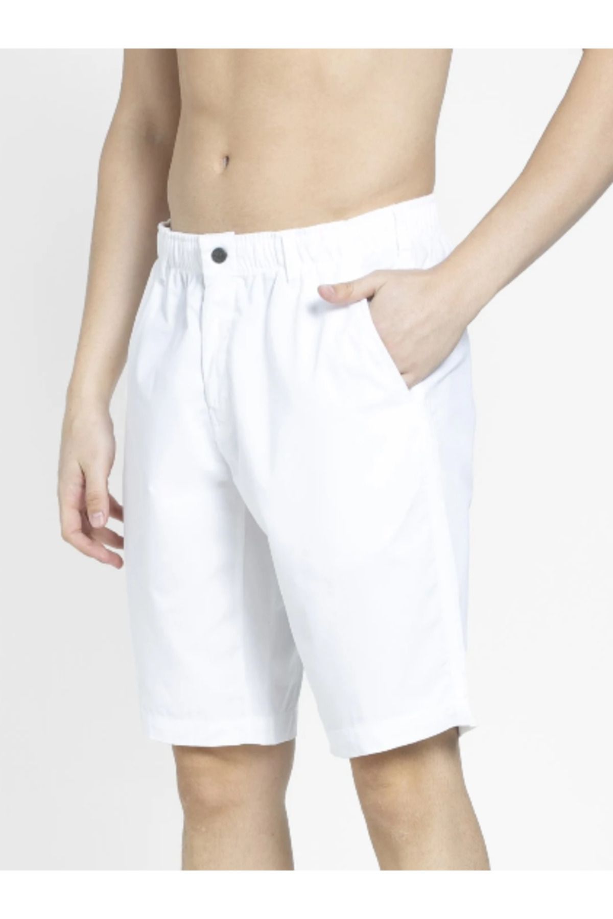 JOCKEY-INERNATIONAL COLLECTION STRAIGHT FIT SHORTS 1203-01 White 2