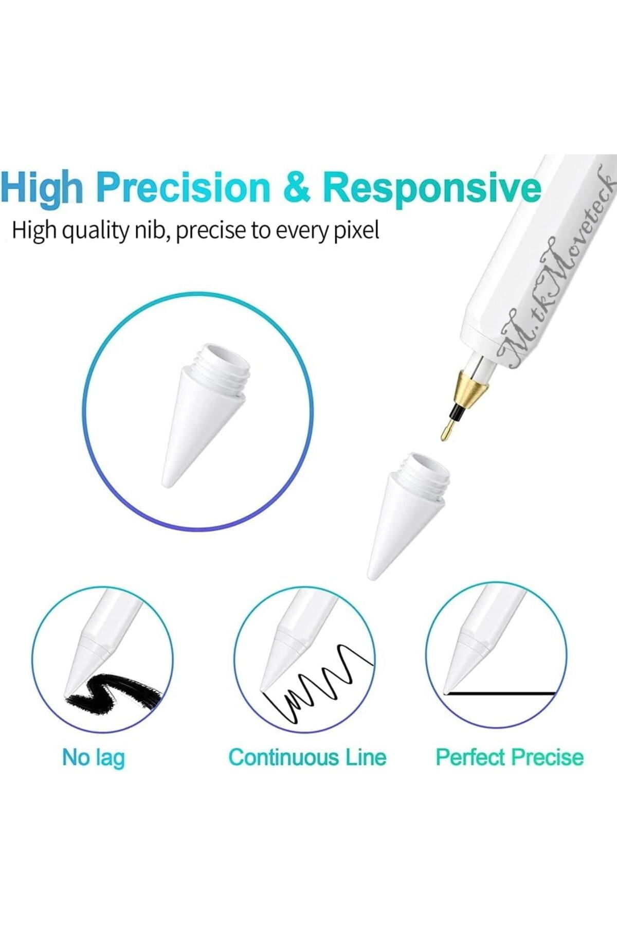 m.tk moveteck-iPad 11. Generation 2025 Compatible Dynamic Active Touch Pen 7