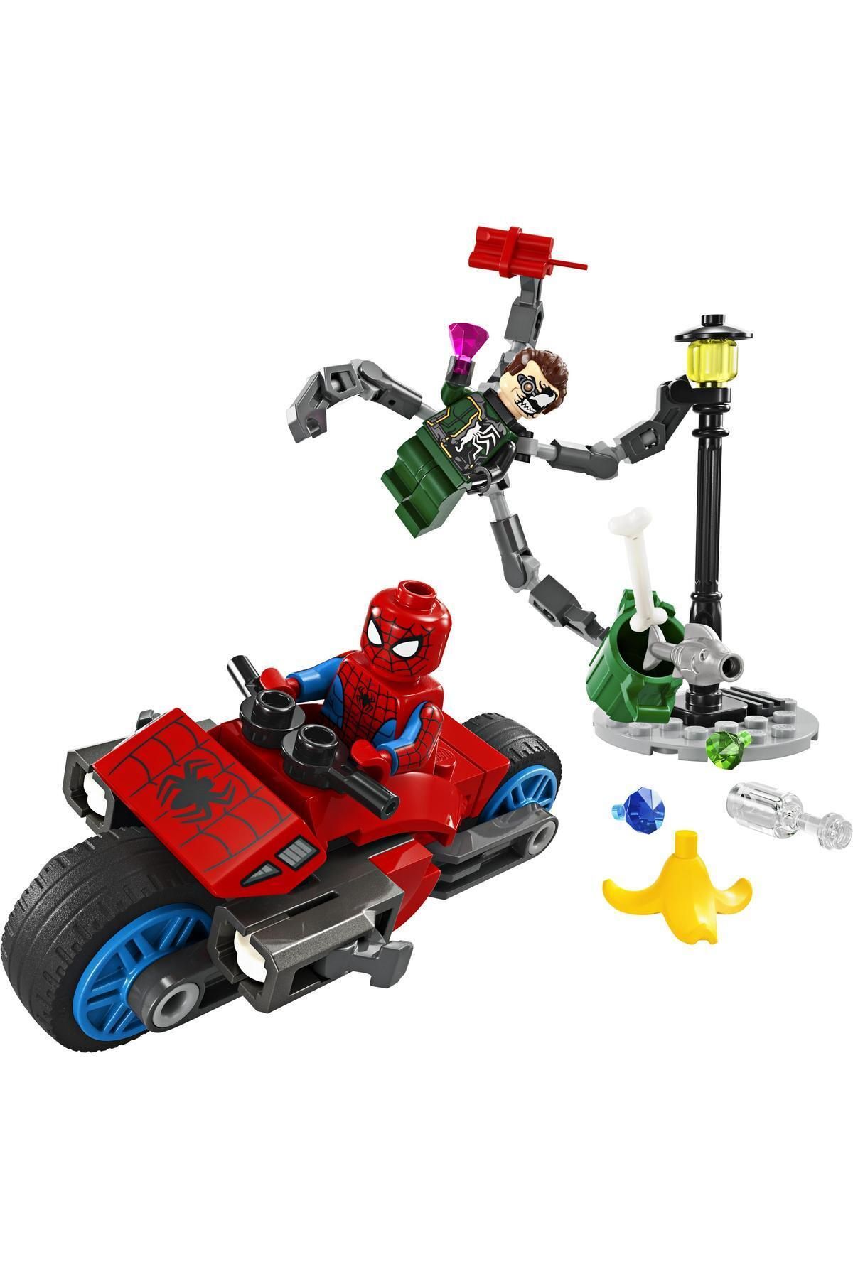ست ساخت موتور سیکلت تعقیب اسپایدرمن LEGO® Marvel (77 قطعه) | مناسب برای سن 6 سال به بالا LEGO