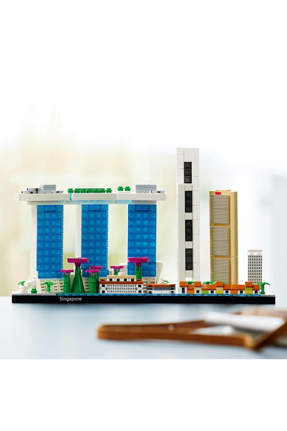 LEGO لگو ست ساختمان کلکسیونی برای بزرگسالان معماری سنگاپور 21057 (827 قطعه)