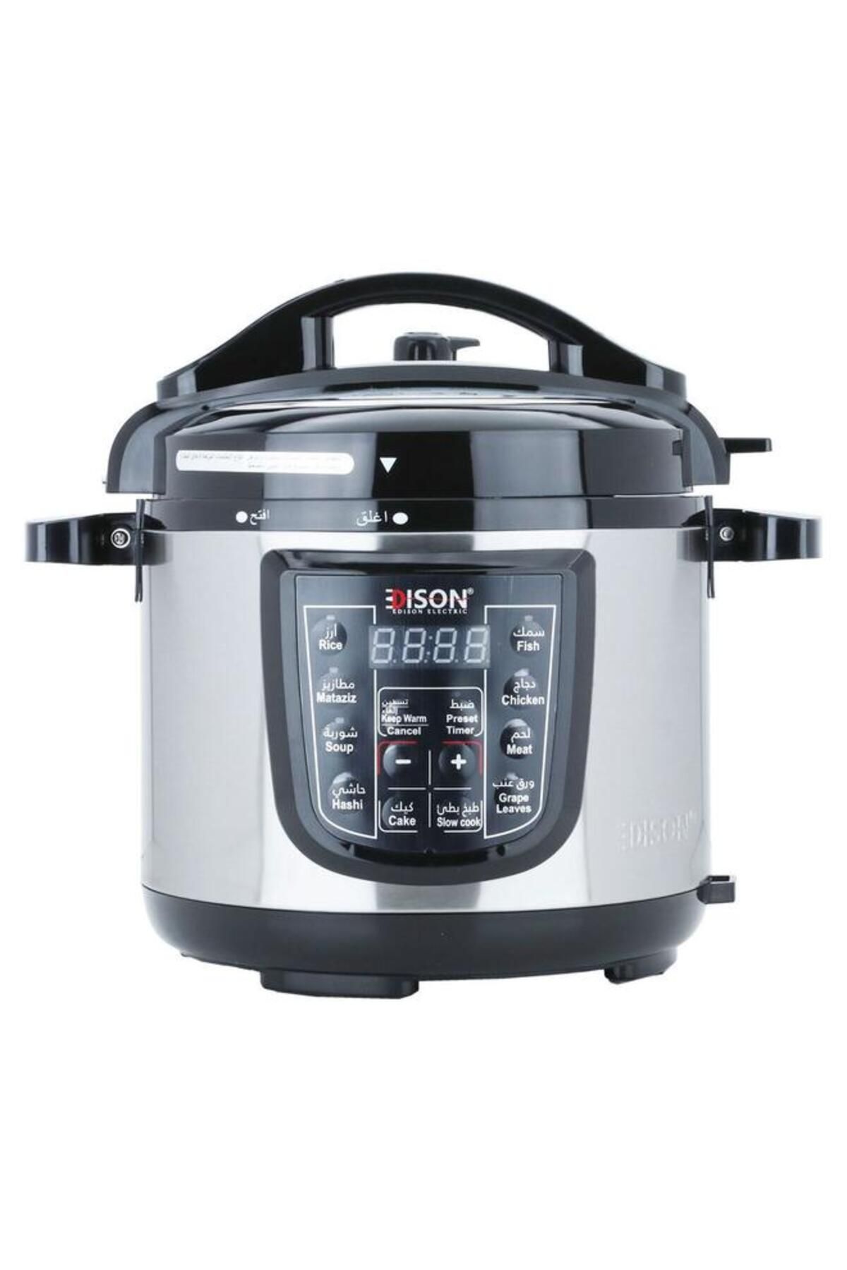 ALSAIF-Electric Pressure Cooker 4 Liters 10 Programs 800 Watts Granite Bowl Black 1