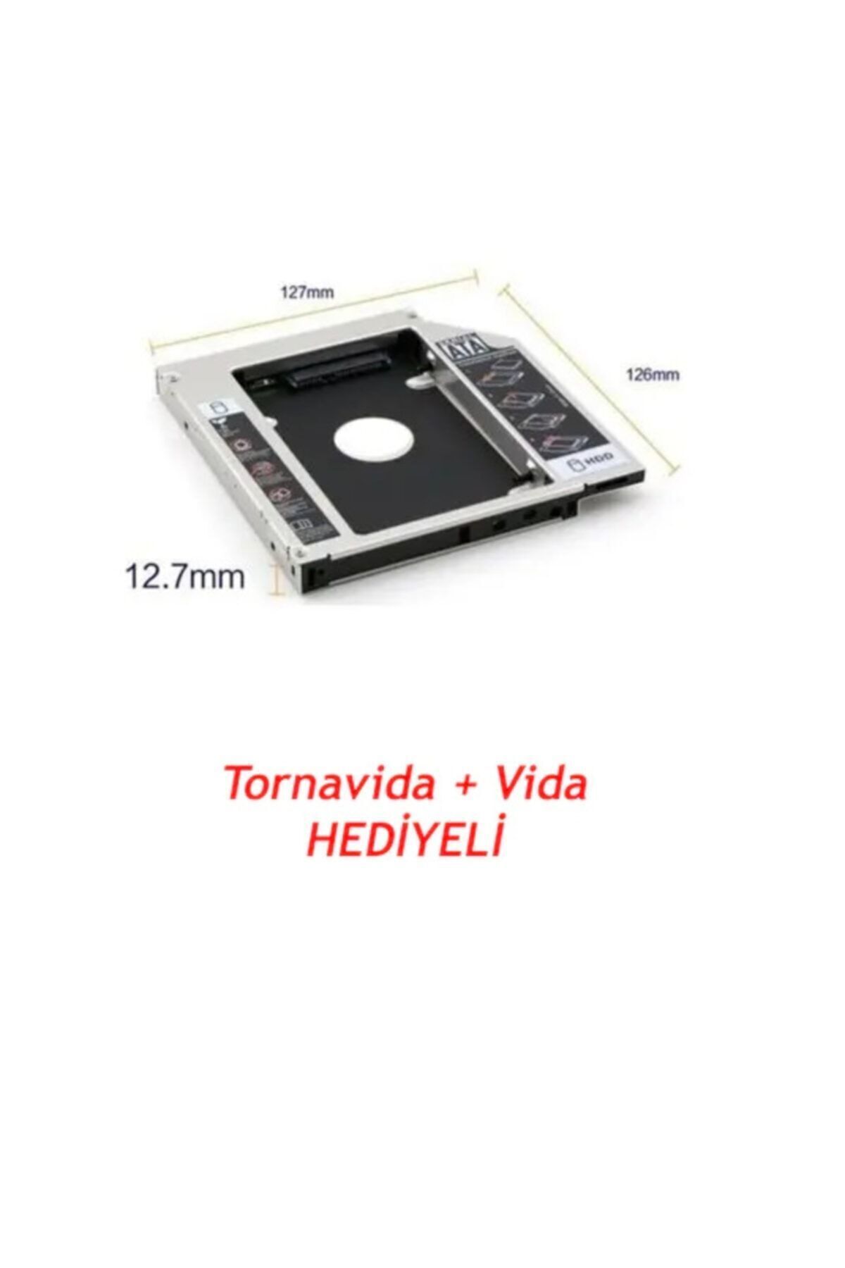 NOTEWARE 12.7mm Sata Hdd Harddisk Caddy Kızak Kutu Laptop Ssd Notebook Ikinci Hdd Takma