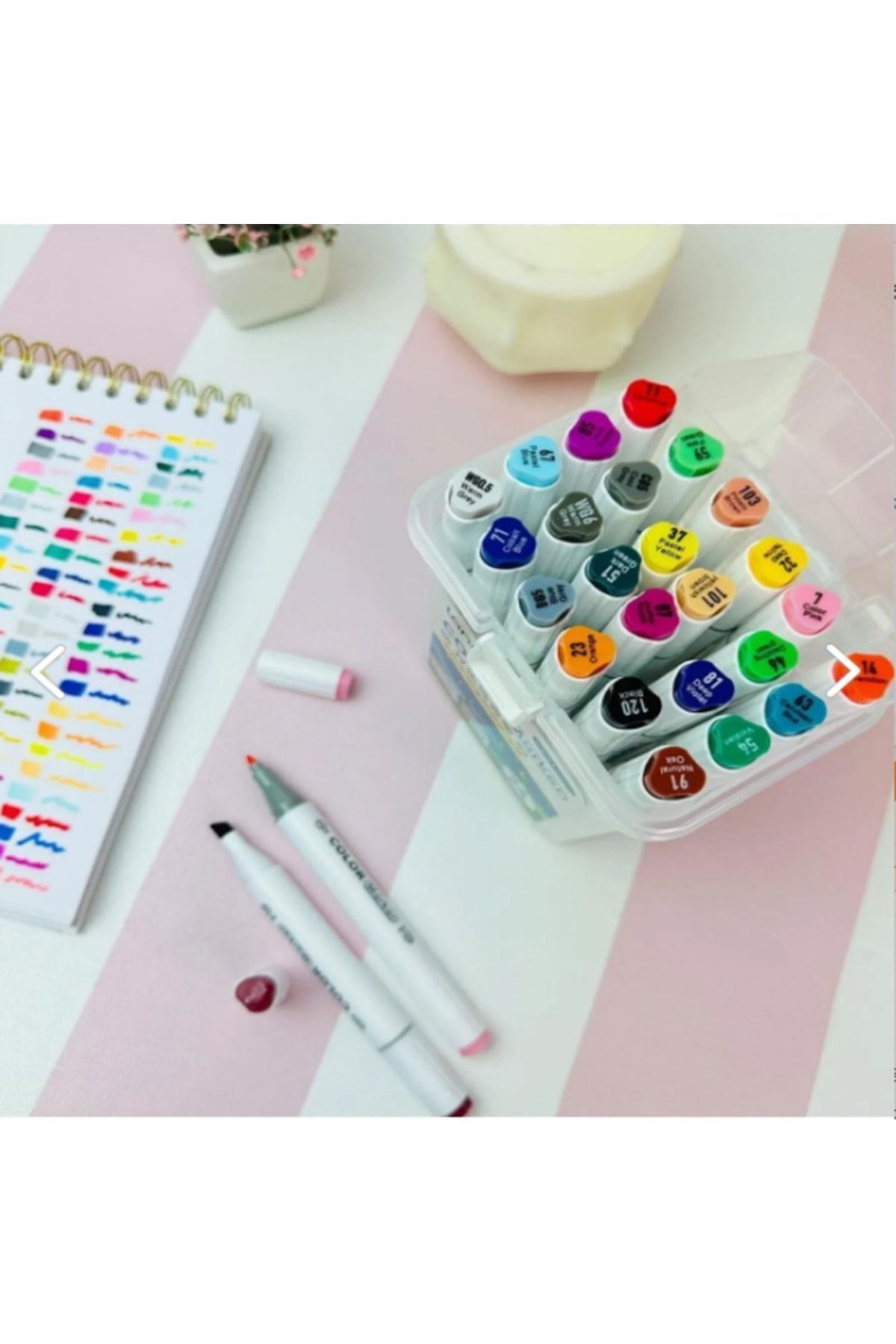 hediyeofisi-Double Sided 24 Marker Pen Set 4