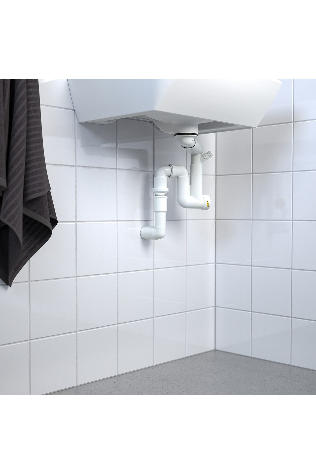 erorex-Water trap w flexible pipe, 1 bowl 2