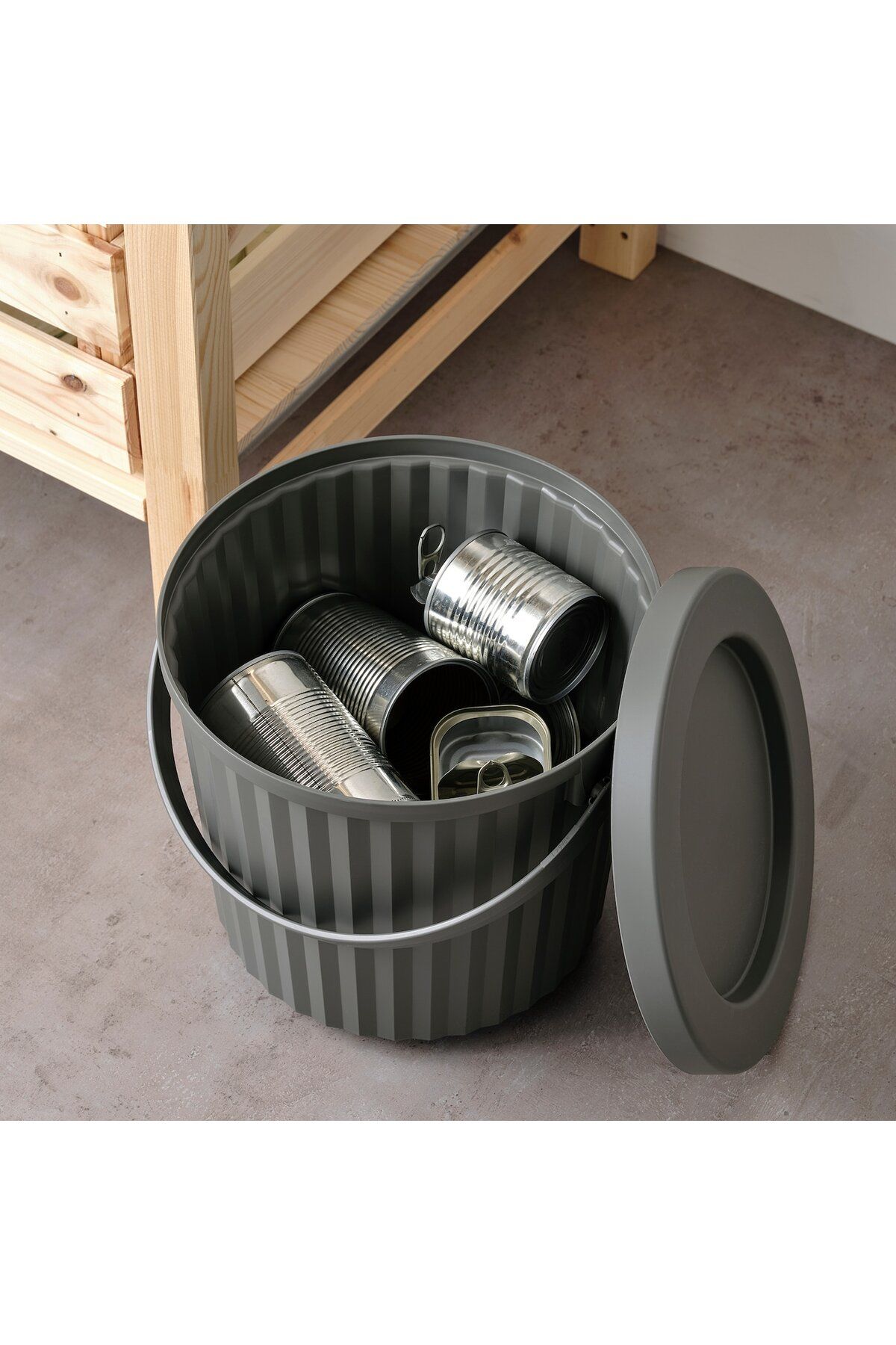 erorex-Bin with lid, dark grey, 8 l 4