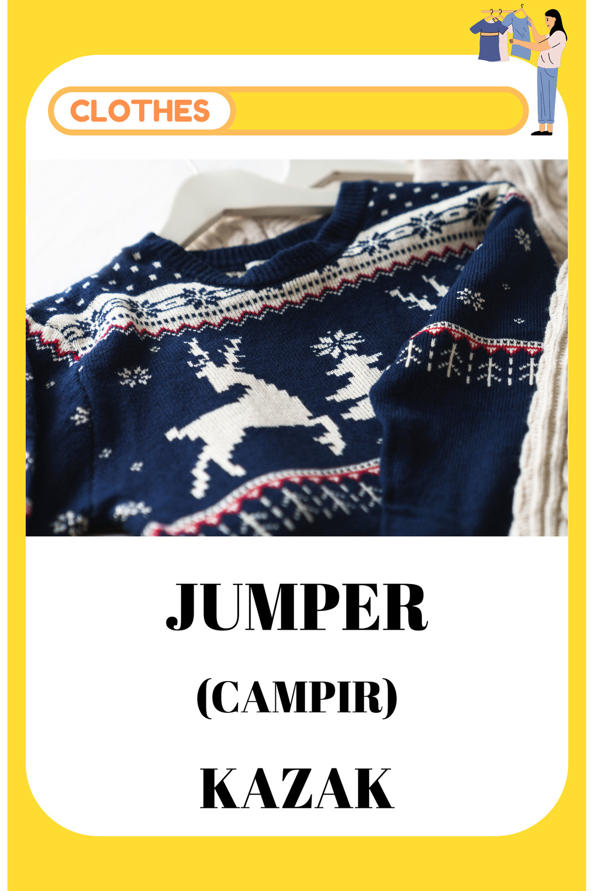 Baby İngilizce Kıyafetler Eğitim Seti Flash Kartları fotoğrafı 3 (önizleme)