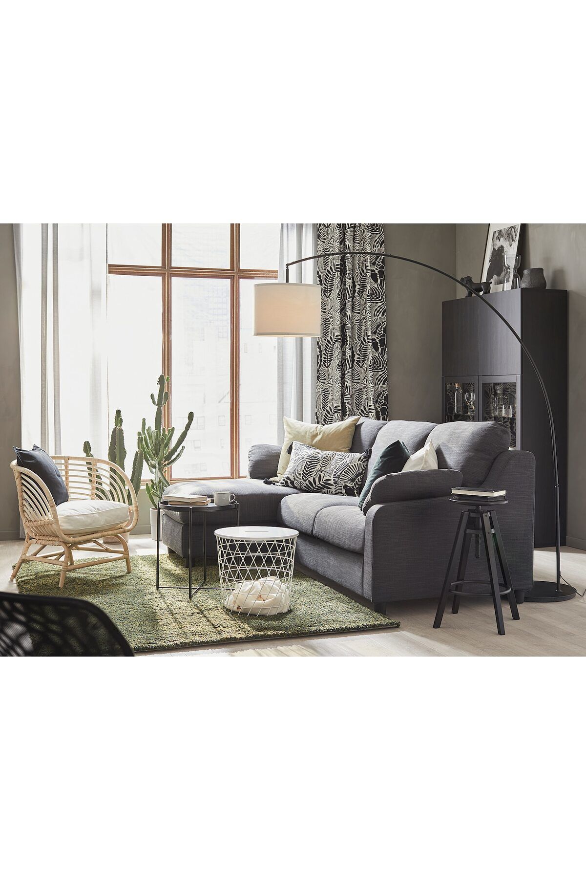 erorex-Floor lamp base, arched, black 4