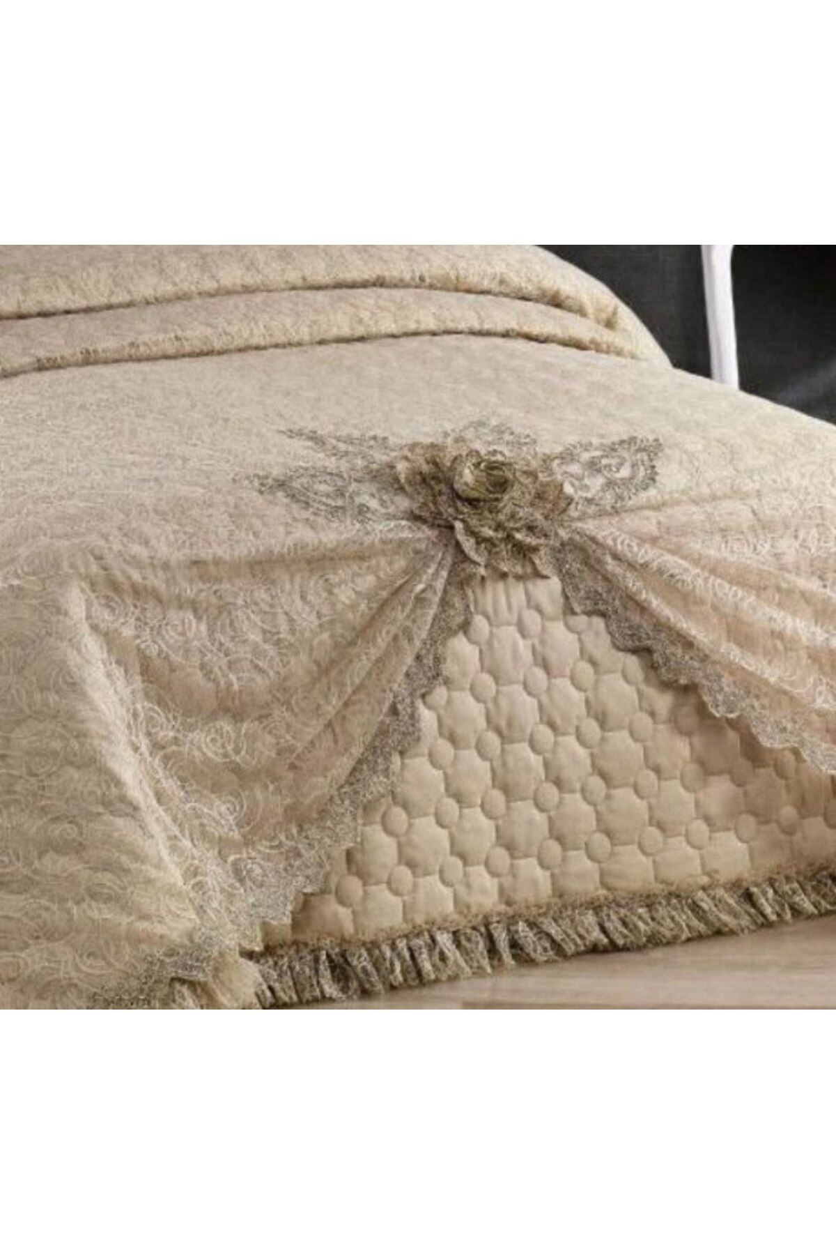 ZADA HOME-Bedspread - Dowry & Lace Quilted Double { Set of 3 Pieces } 3