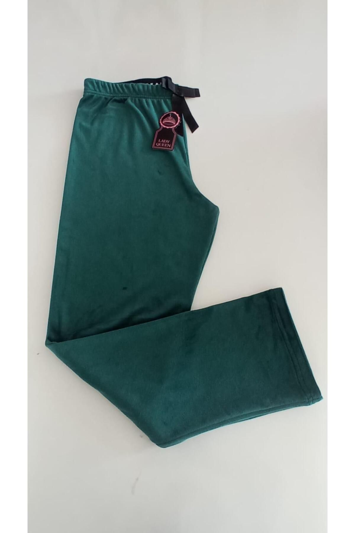 Mihra Partea De Jos De Pijama Cu Picior Din Catifea Pentru Femei Femeie - L