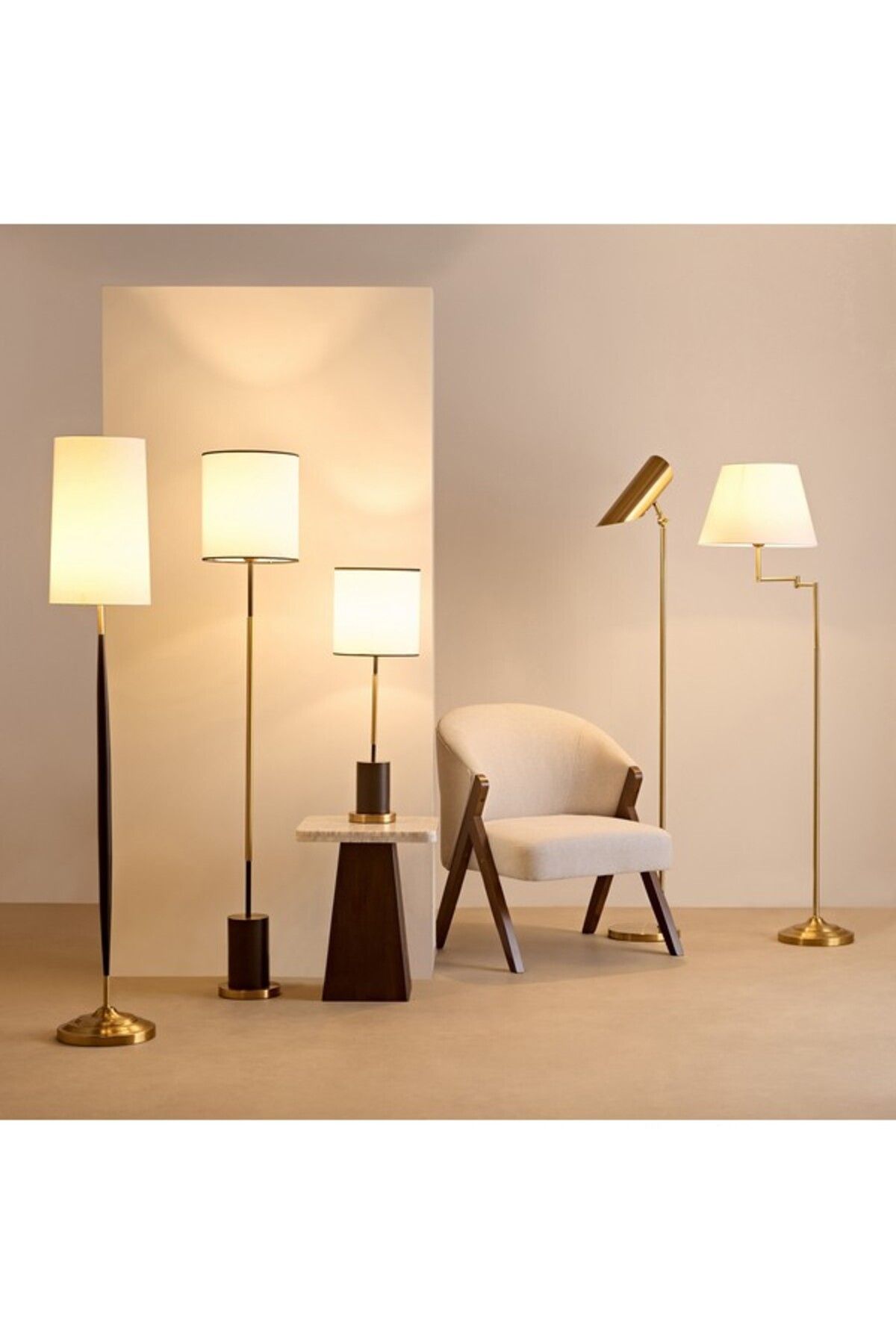 Home Box-Rollins Metal Floor Lamp with Metal Shade 160 cm 4